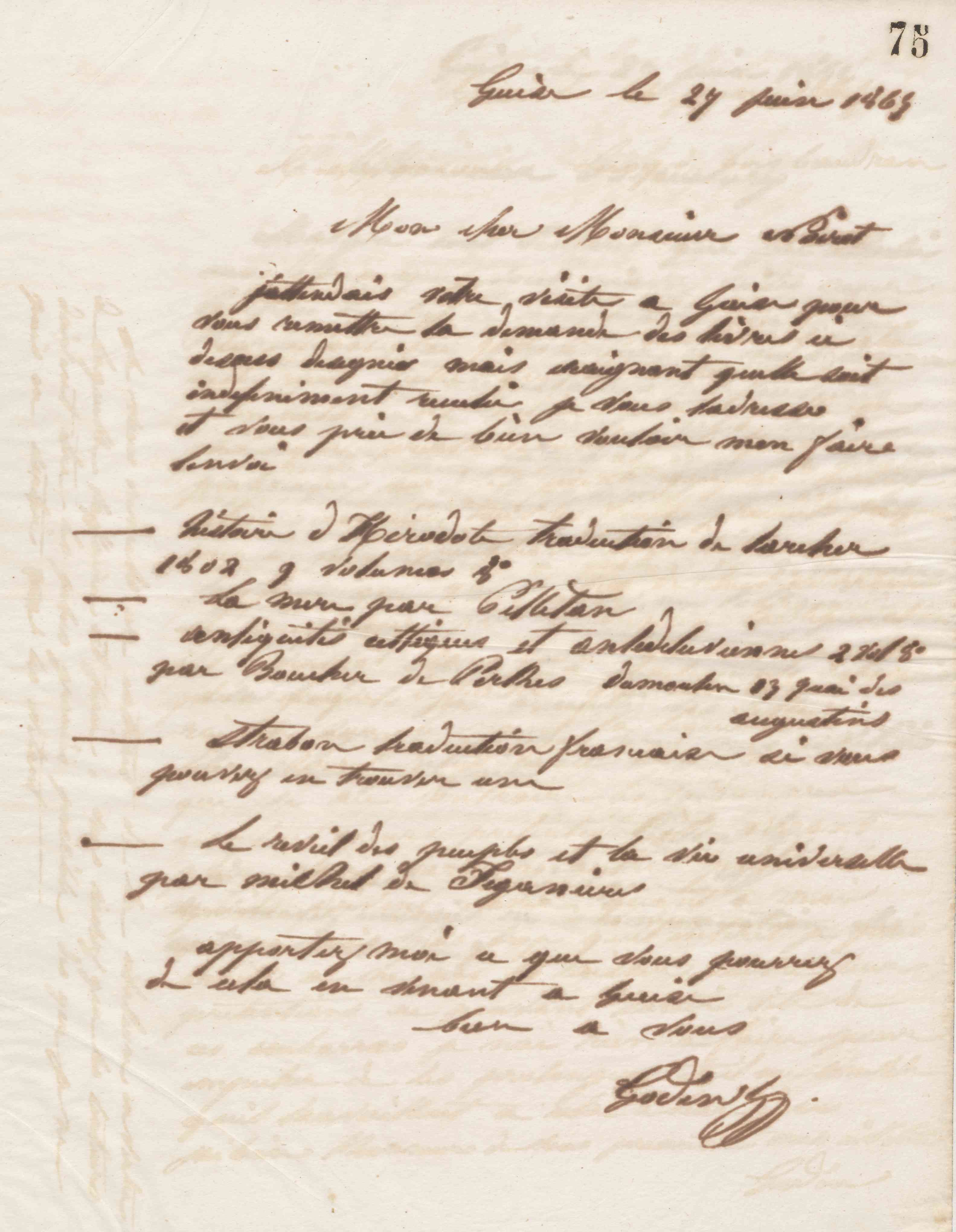 Jean-Baptiste André Godin à Jean-Baptiste Noirot, 27 juin 1865