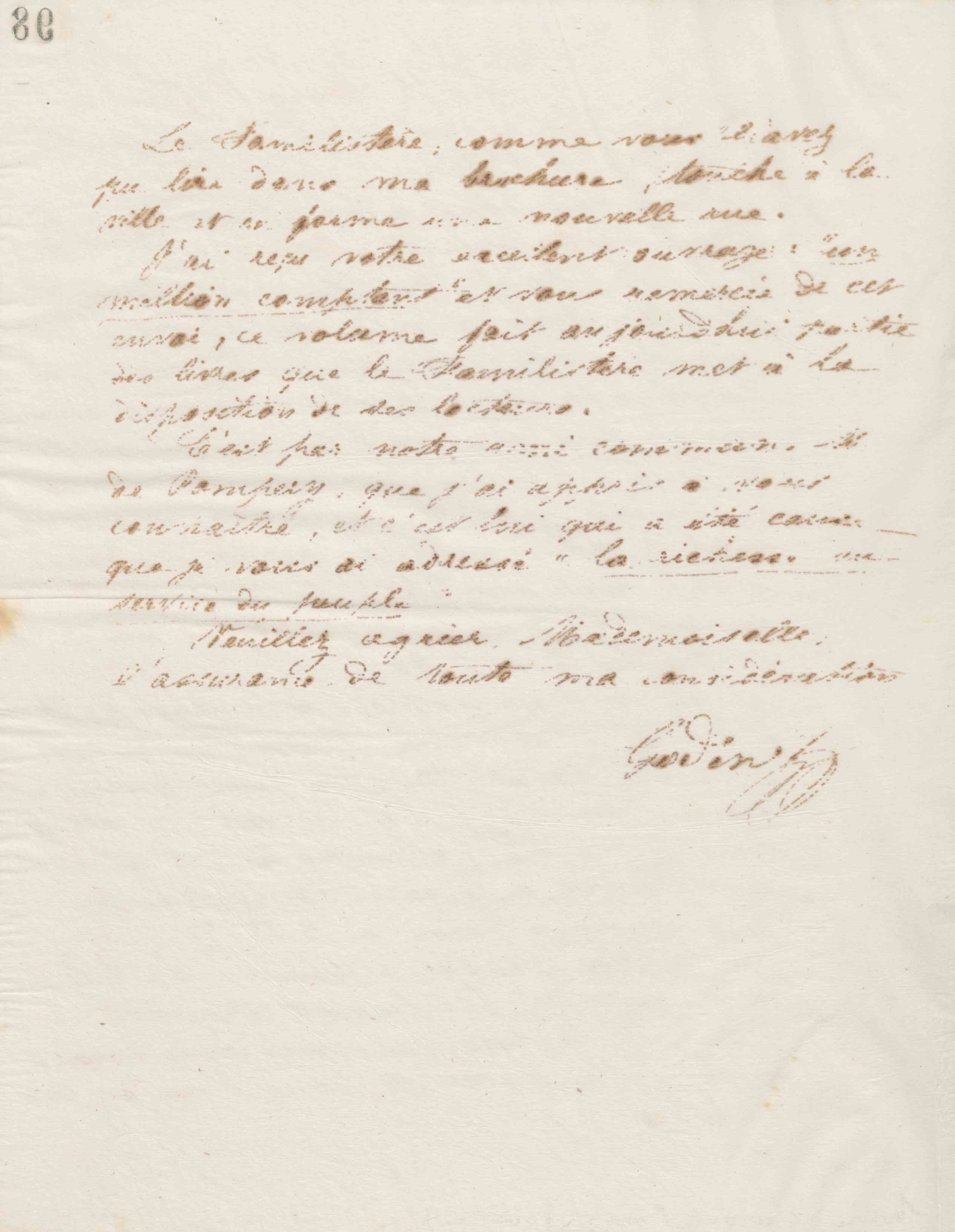 Jean-Baptiste André Godin à Rosalie Morel, 21 mars 1875