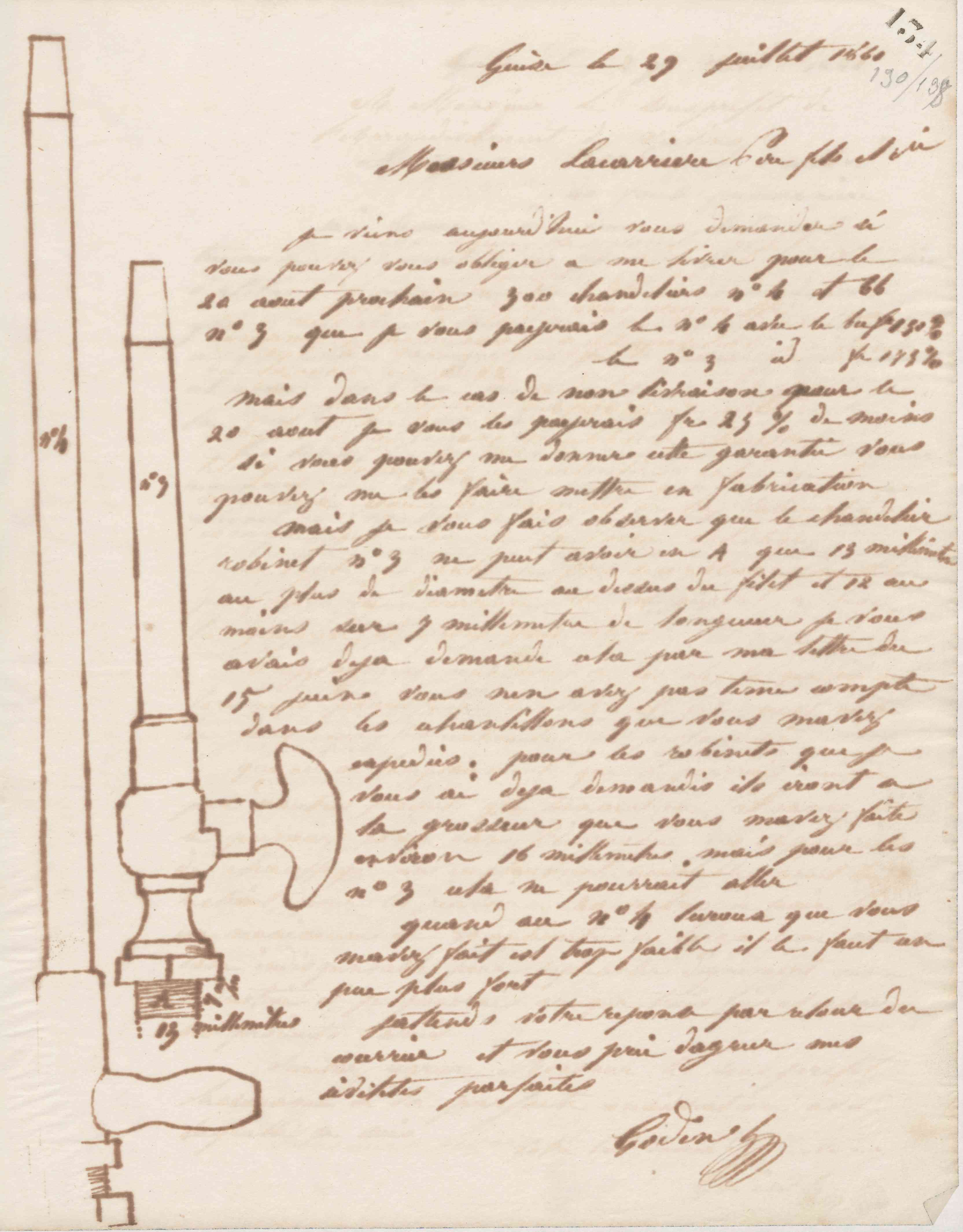 Jean-Baptiste André Godin à A. Lacarrière Père, Fils et Cie, 29 juillet 1861 Jean-Baptiste André Godin à A. Lacarrière Père, Fils et Cie, 29 juillet 1861