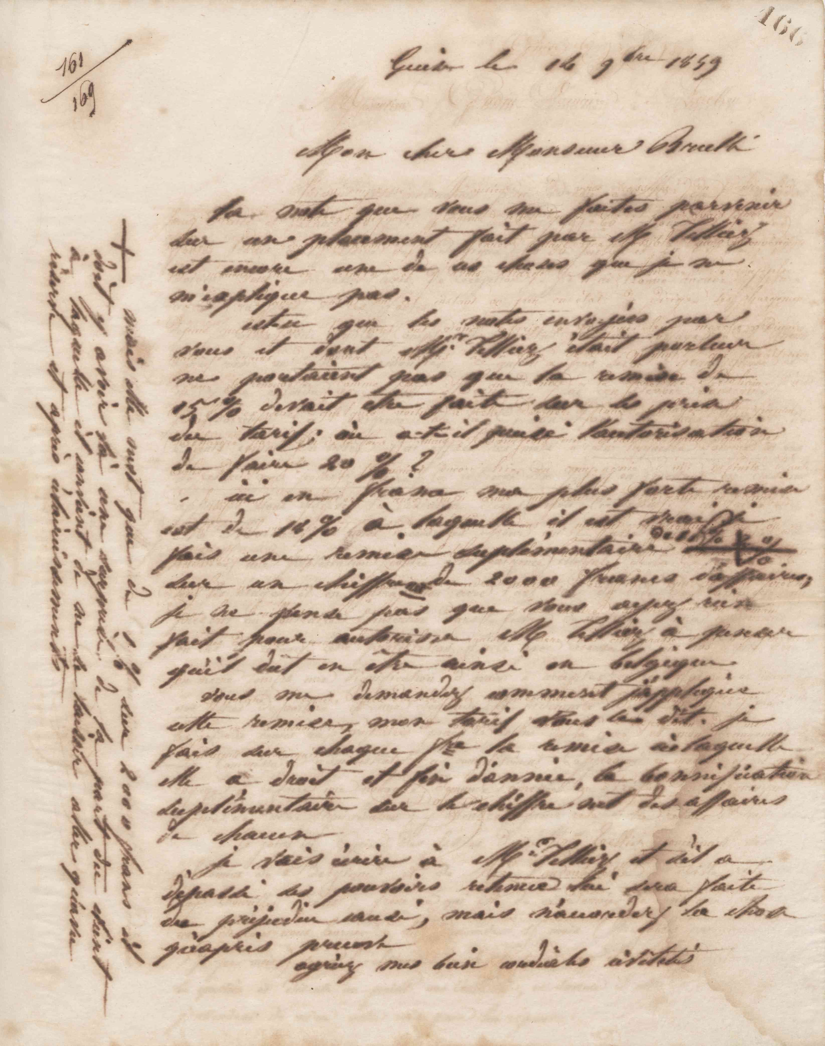 Jean-Baptiste André Godin à Alexandre Brullé, 14 novembre 1859