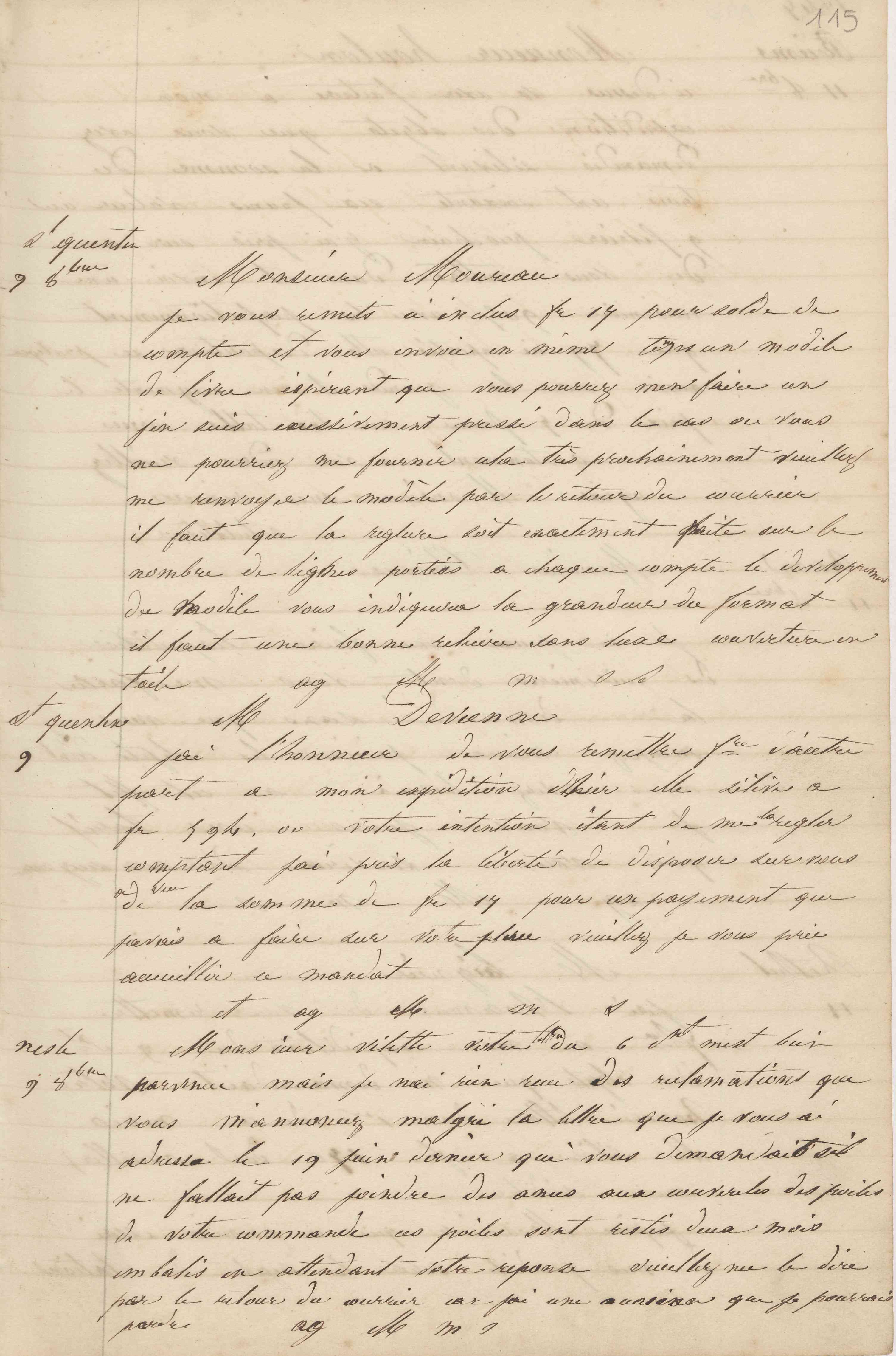 Jean-Baptiste André Godin à Louis Adolphe Moureau, 9 octobre 1847 Jean-Baptiste André Godin à Louis Adolphe Moureau, 9 octobre 1847