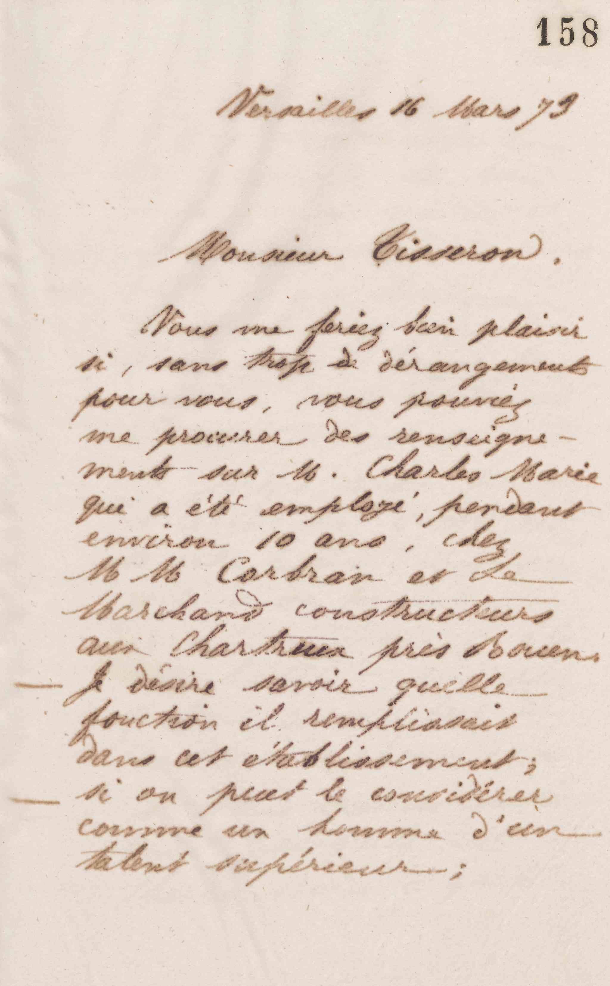 Jean-Baptiste André Godin à David Tisseron, 16 mars 1873