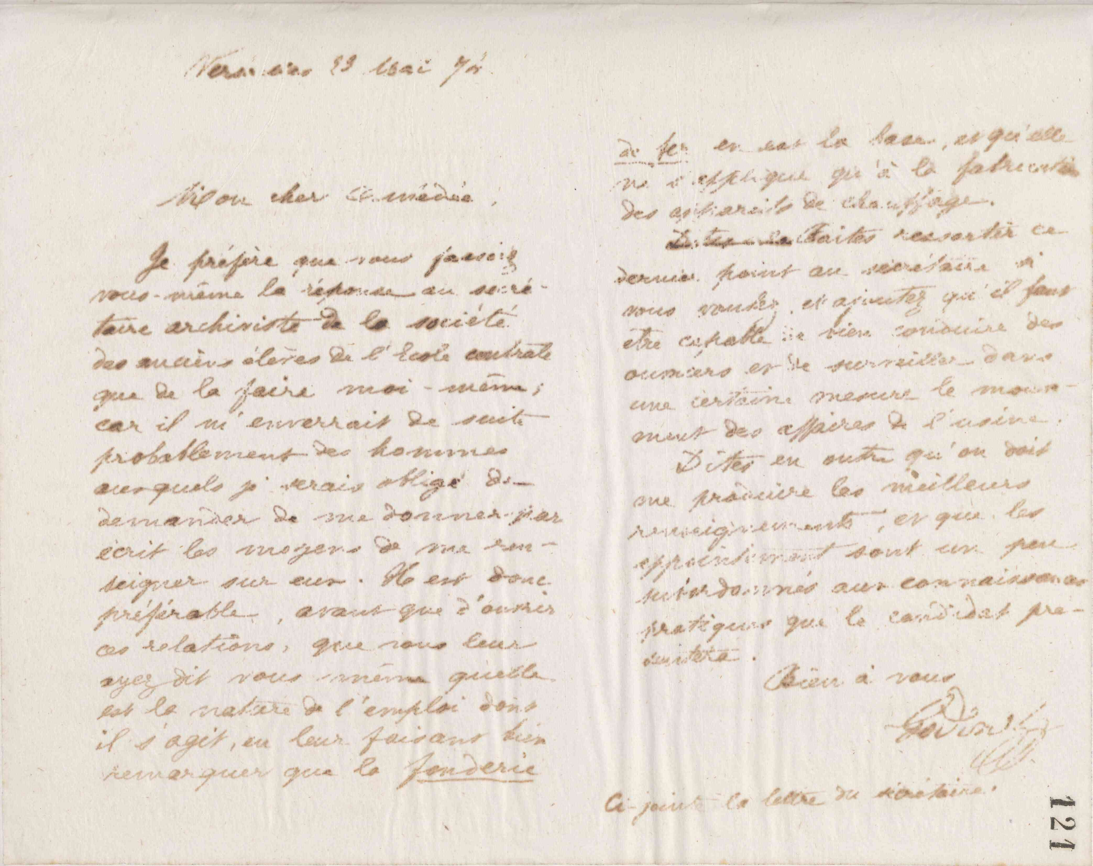 Jean-Baptiste André Godin à Amédée Moret, 23 mai 1874