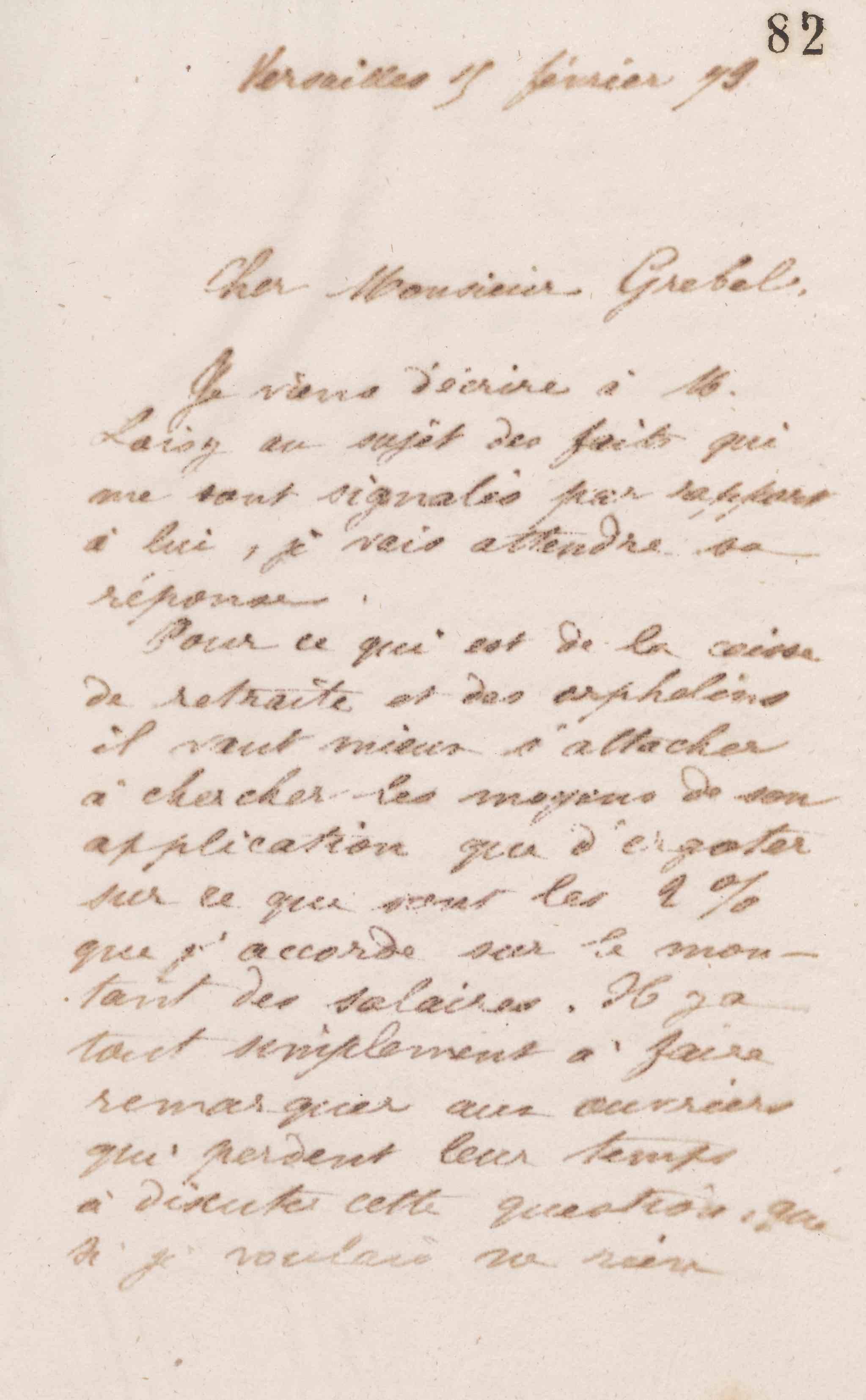 Jean-Baptiste André Godin à Alphonse Grebel, 15 février 1873