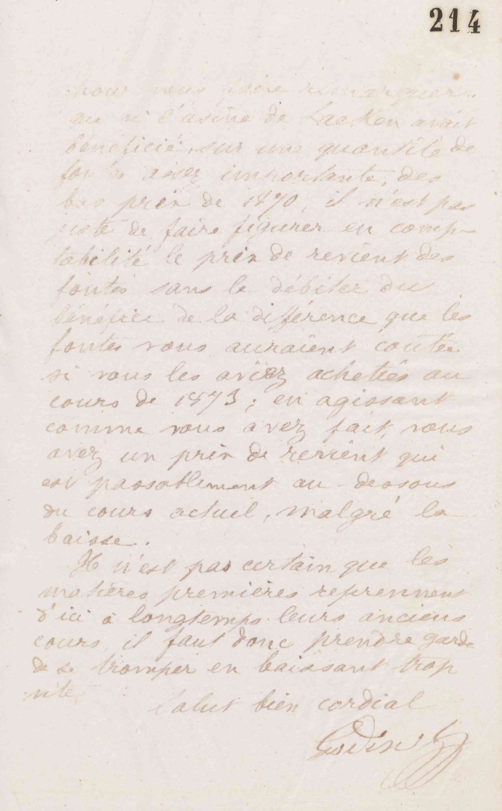 Jean-Baptiste André Godin à Eugène André, 11 janvier 1874