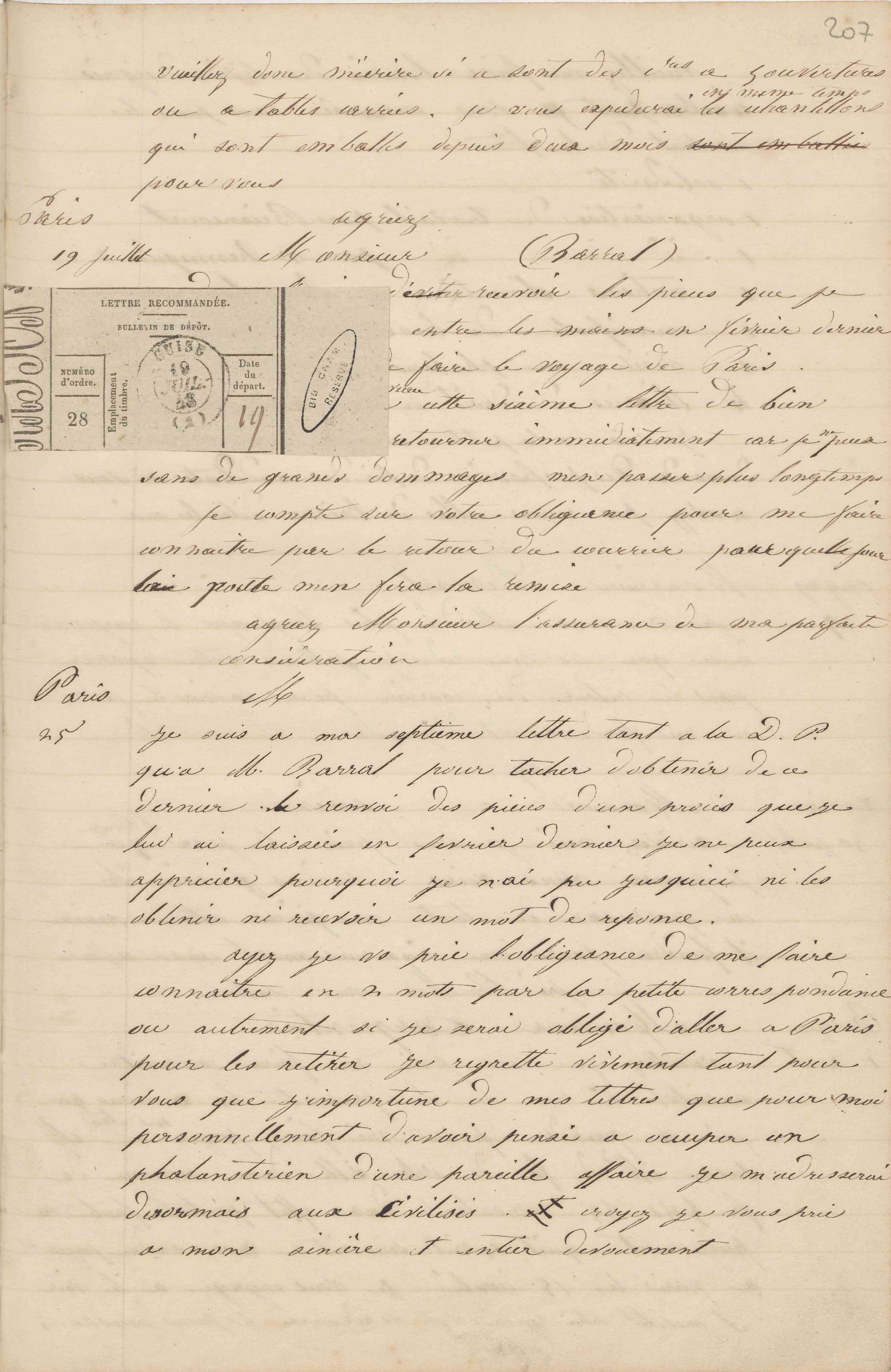 Jean-Baptiste André Godin à la maison Allez, 19 juillet 1848 Jean-Baptiste André Godin à la maison Allez, 19 juillet 1848