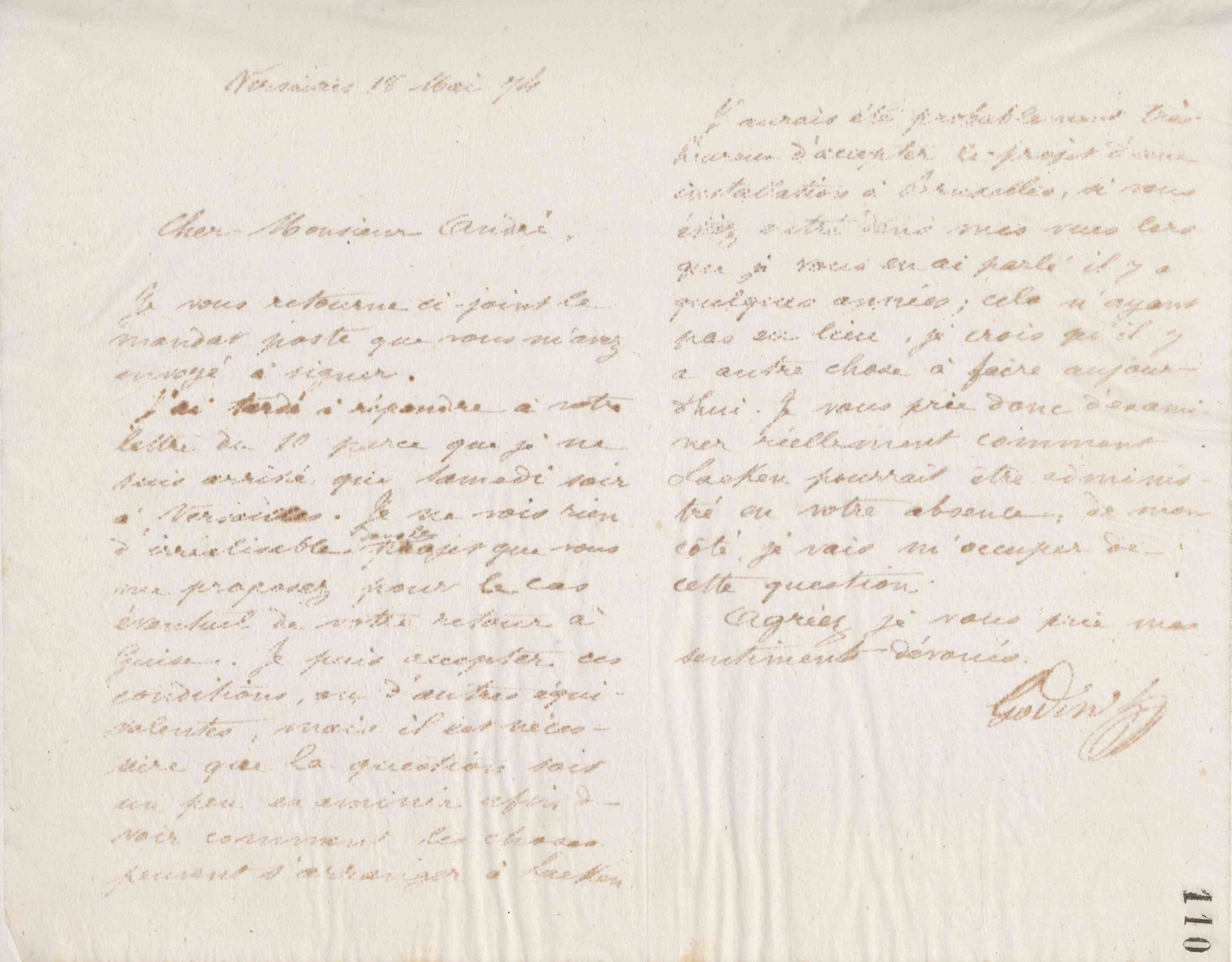 Jean-Baptiste André Godin à Eugène André, 18 mai 1874 Jean-Baptiste André Godin à Eugène André, 18 mai 1874