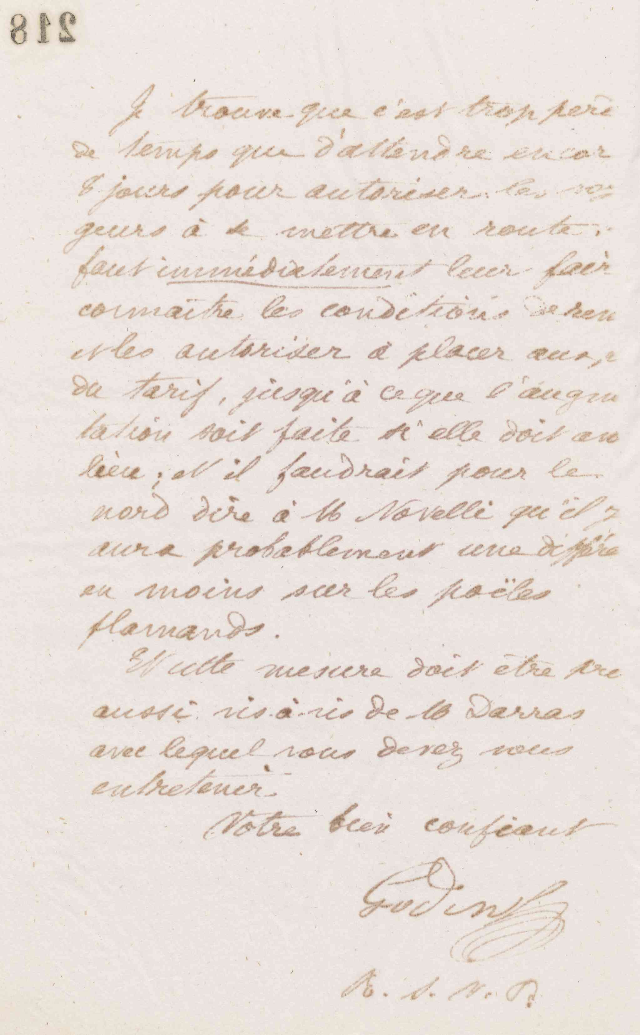 Jean-Baptiste André Godin à monsieur Delaruelle, 12 janvier 1874