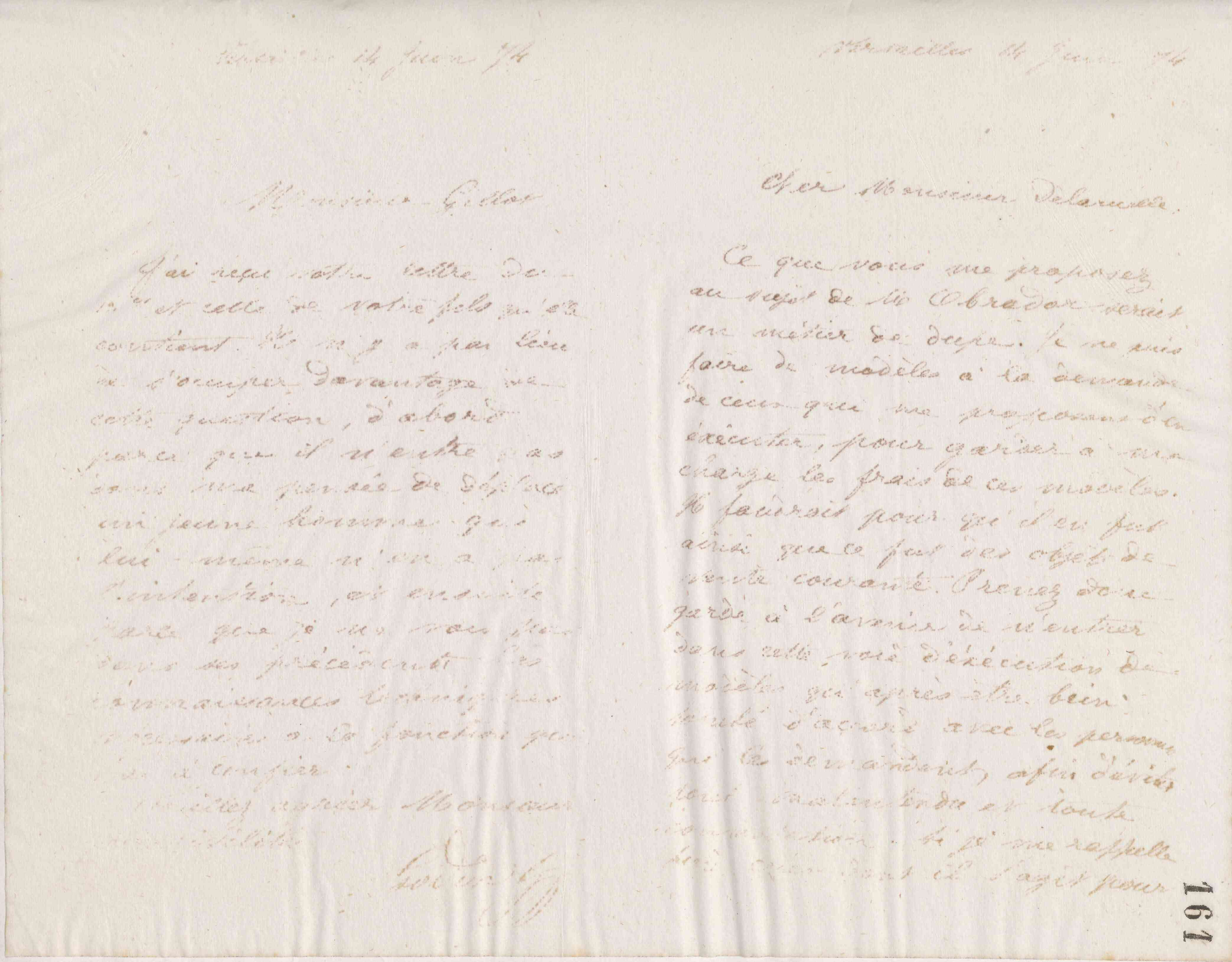 Jean-Baptiste André Godin à monsieur Delaruelle, 14 juin 1874
