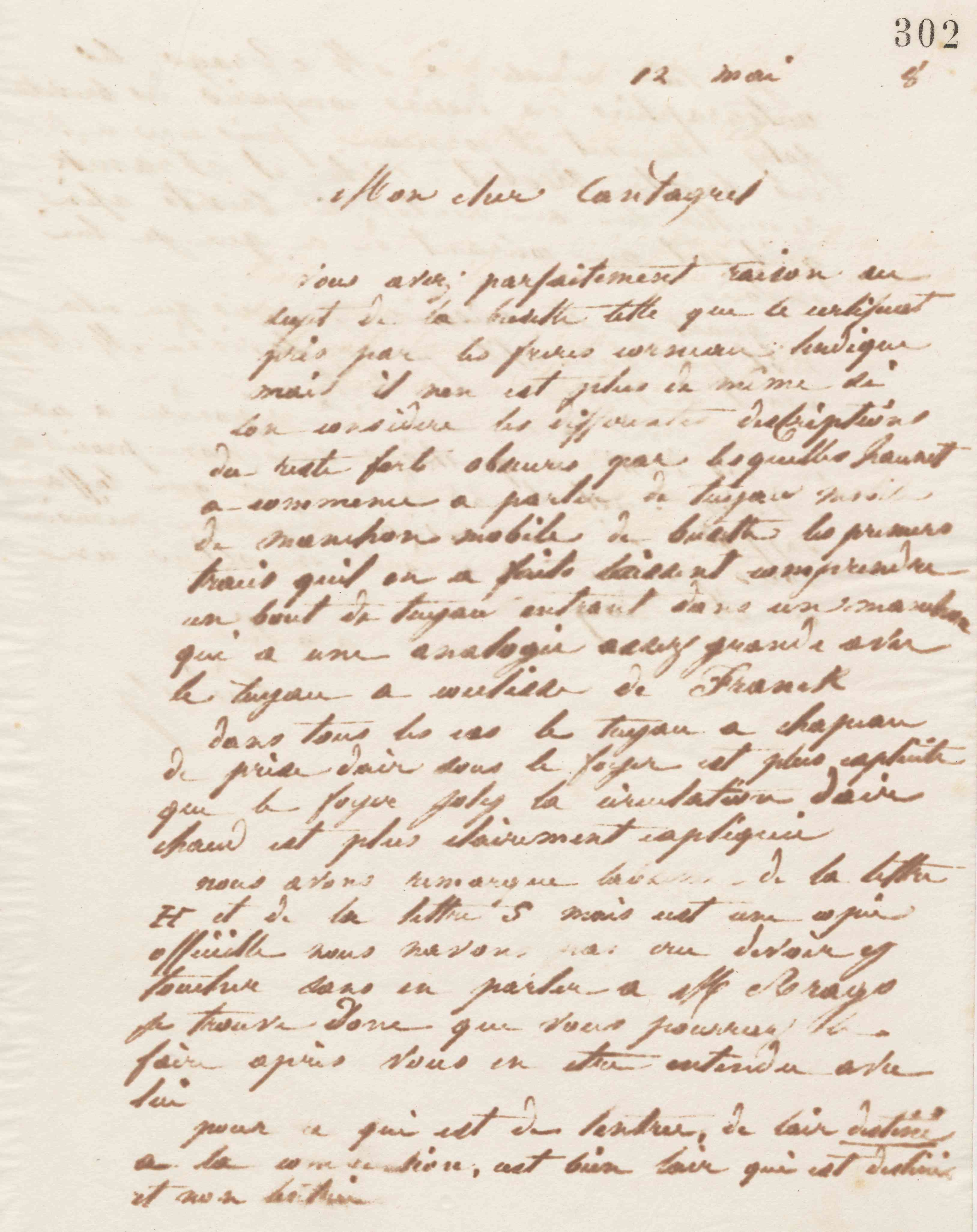 Jean-Baptiste André Godin à François Cantagrel, 12 mai 1868