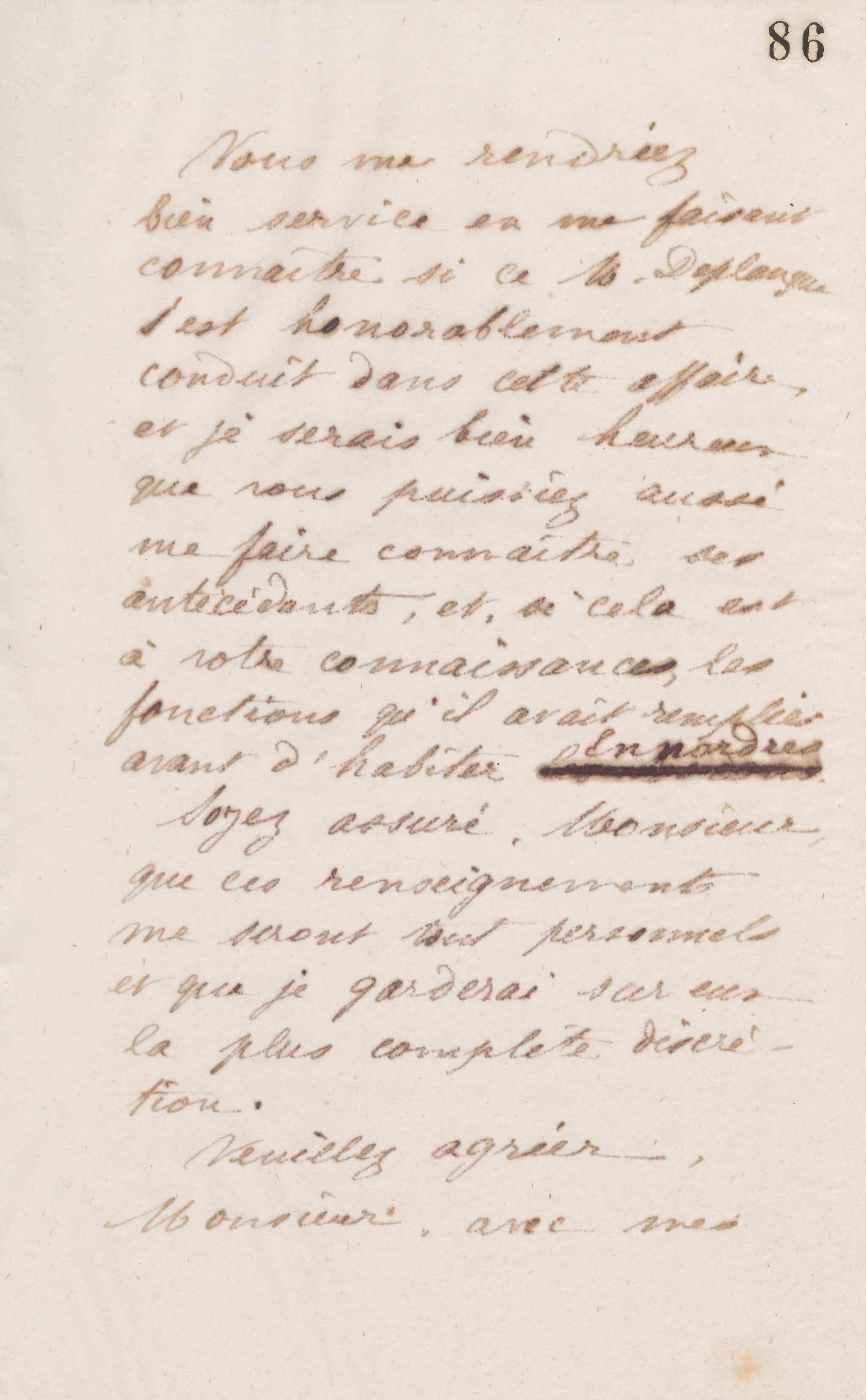 Jean-Baptiste André Godin à monsieur Fustier, 15 février 1873