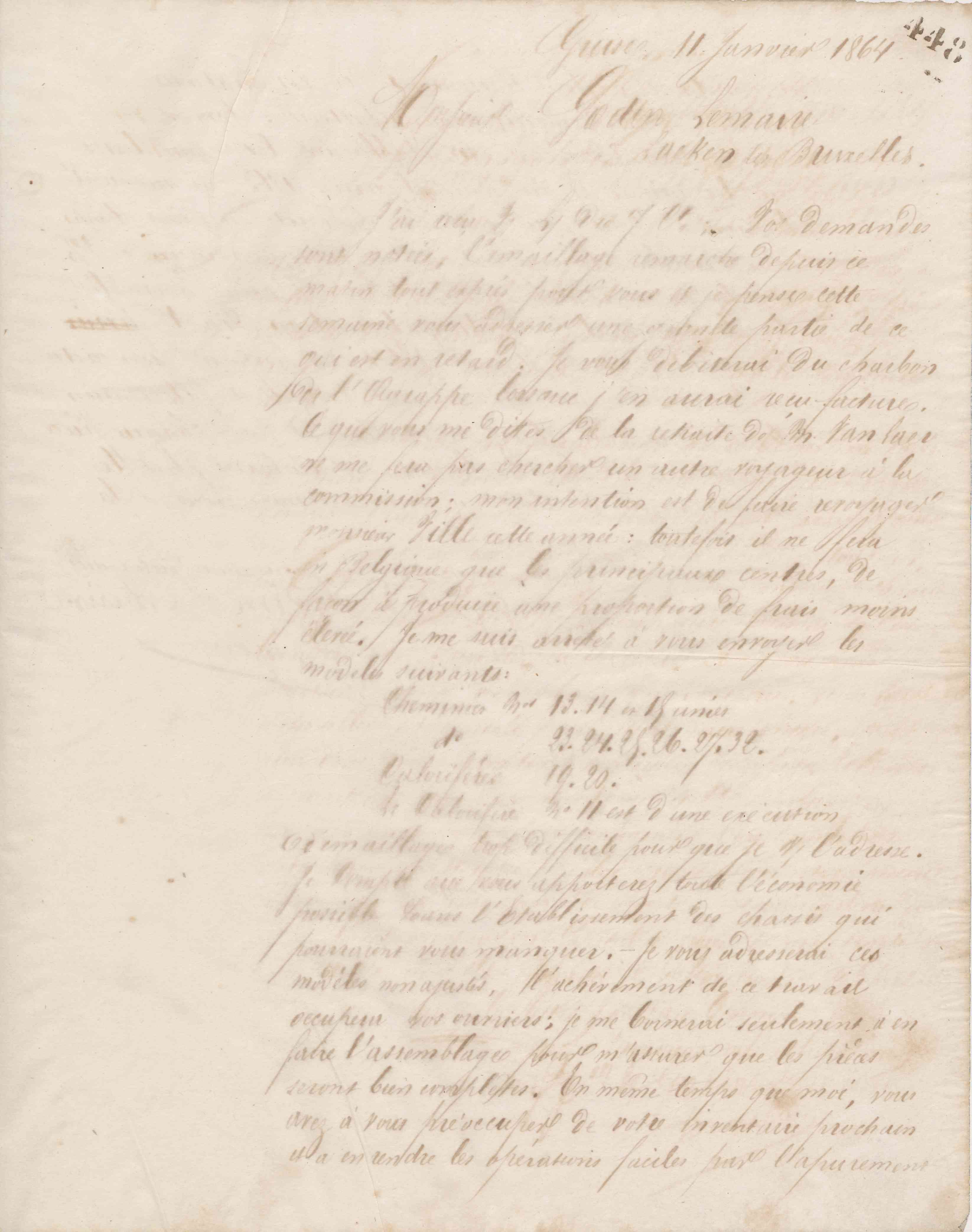 Jean-Baptiste André Godin aux Fonderies et manufactures Godin-Lemaire, 11 janvier 1864
