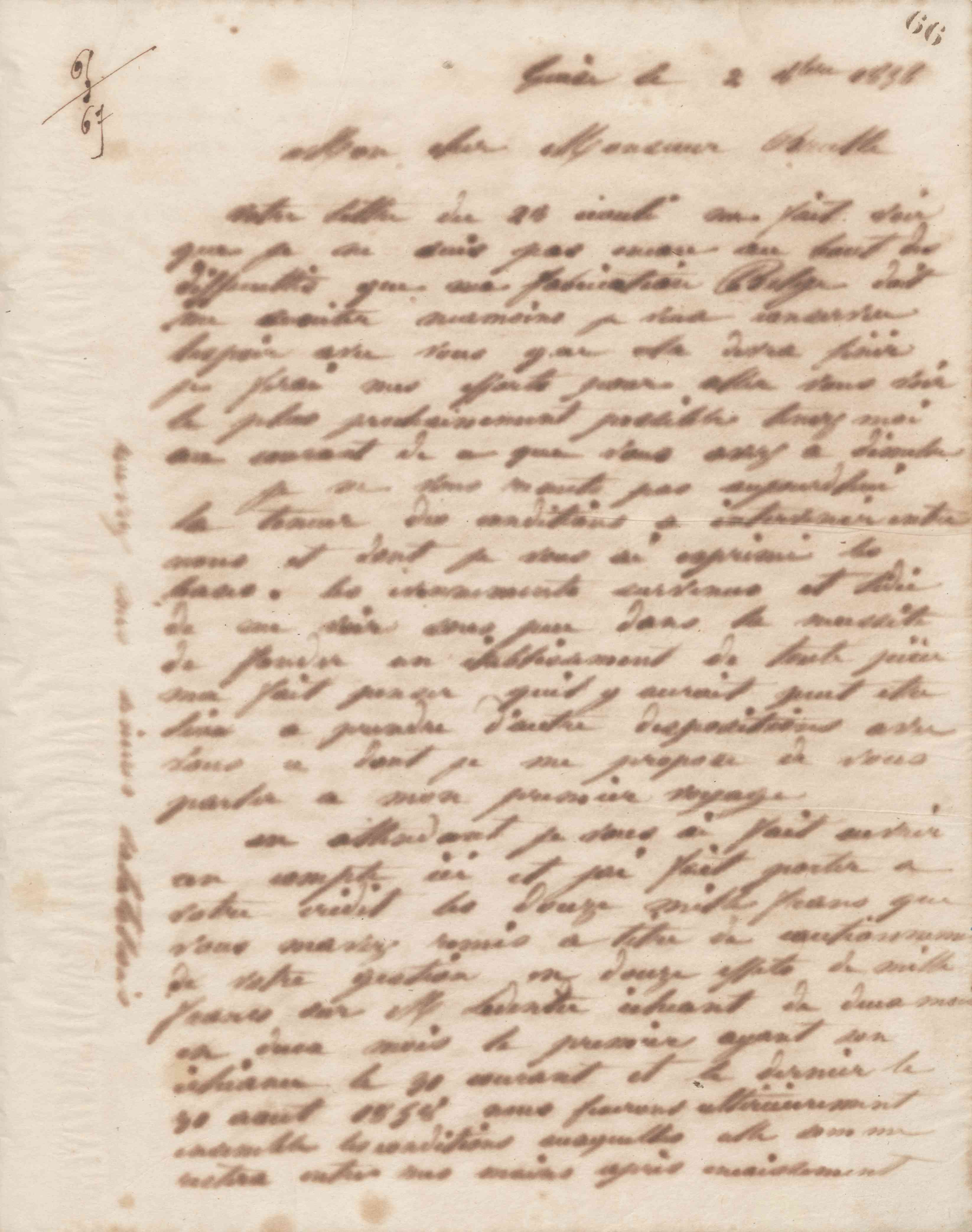 Jean-Baptiste André Godin à Alexandre Brullé, 2 octobre 1856