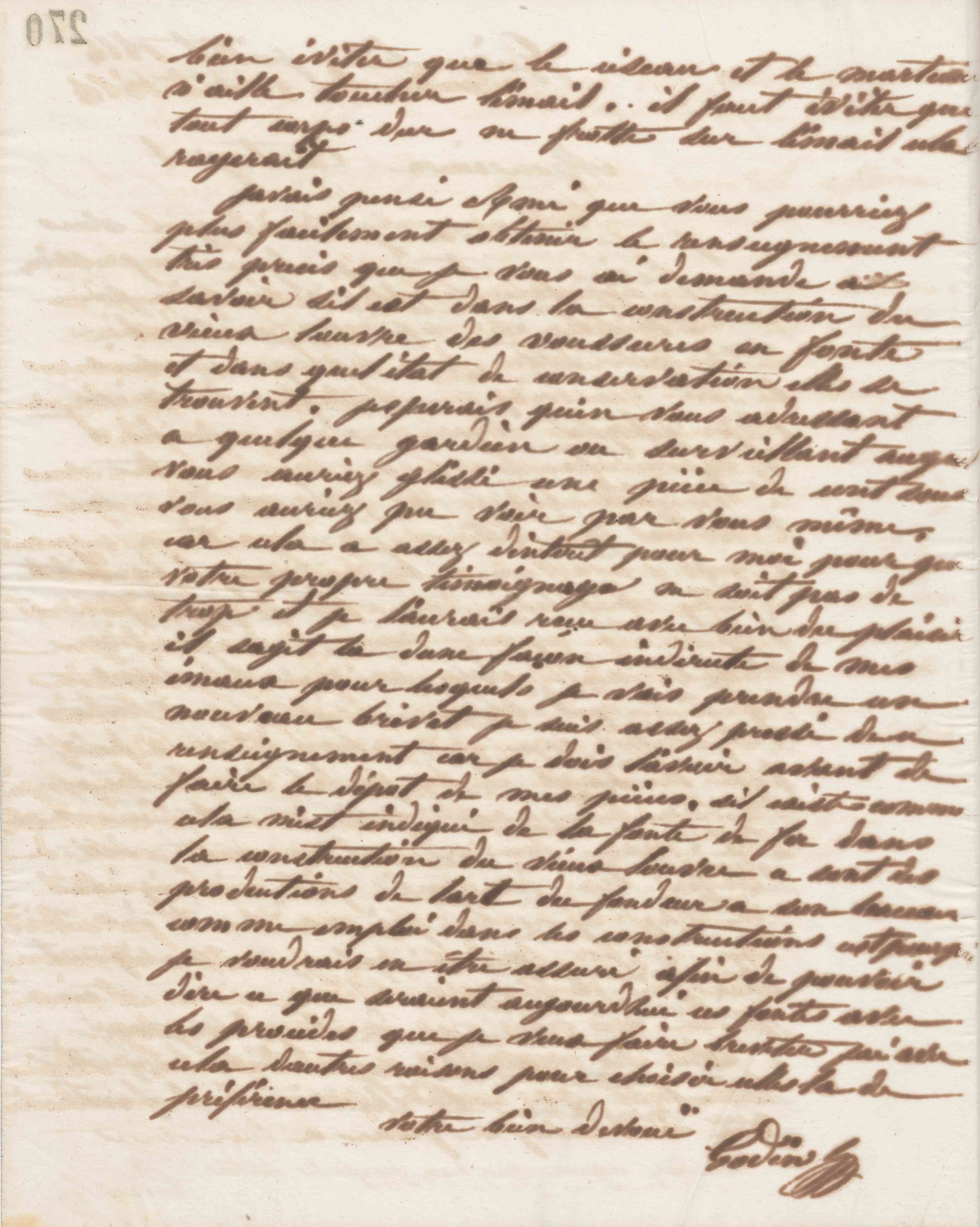 Jean-Baptiste André Godin à François Cantagrel, vers le 31 juillet 1864 Jean-Baptiste André Godin à François Cantagrel, vers le 31 juillet 1864