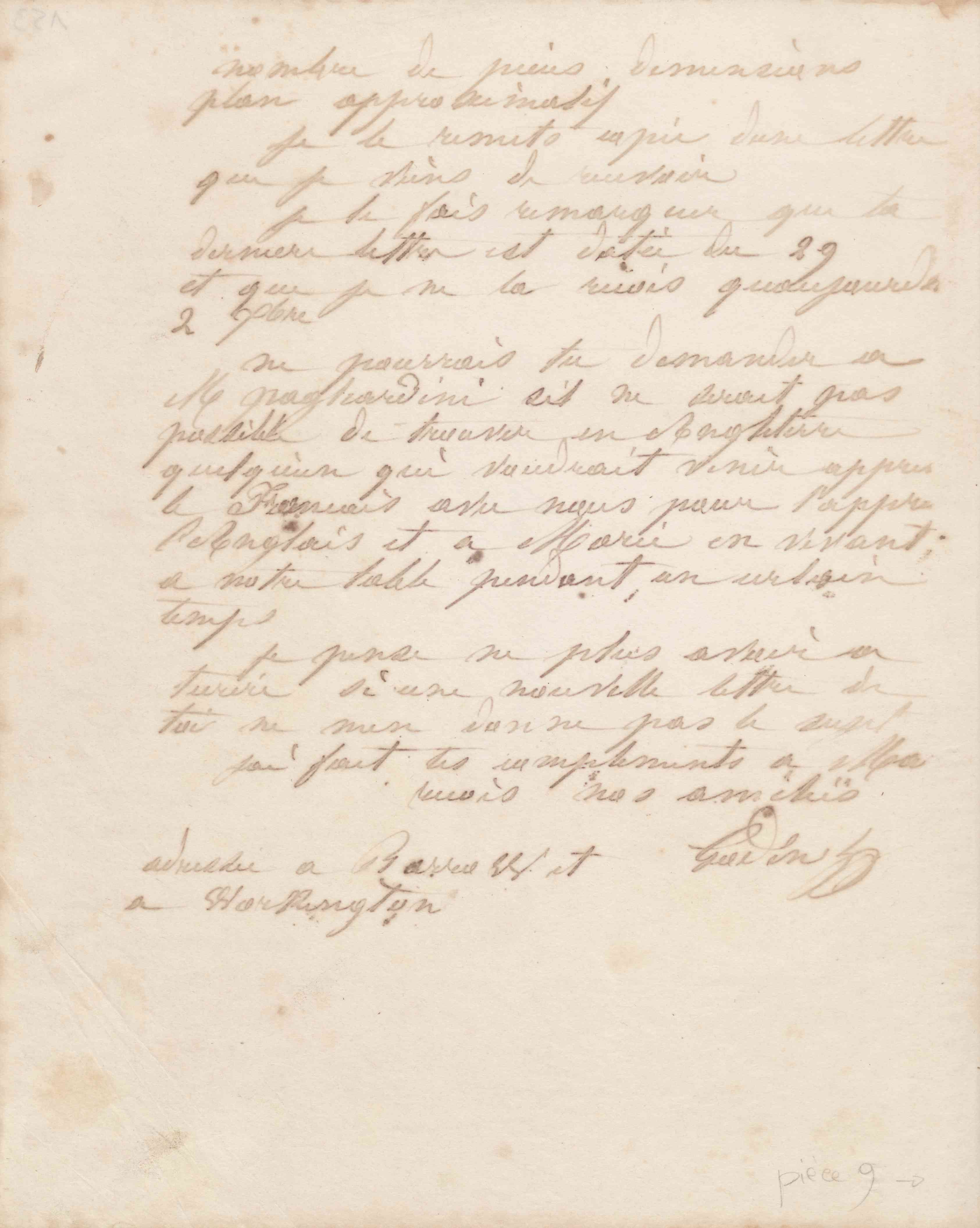 Jean-Baptiste André Godin à Émile Godin, avant le 10 juillet 1869