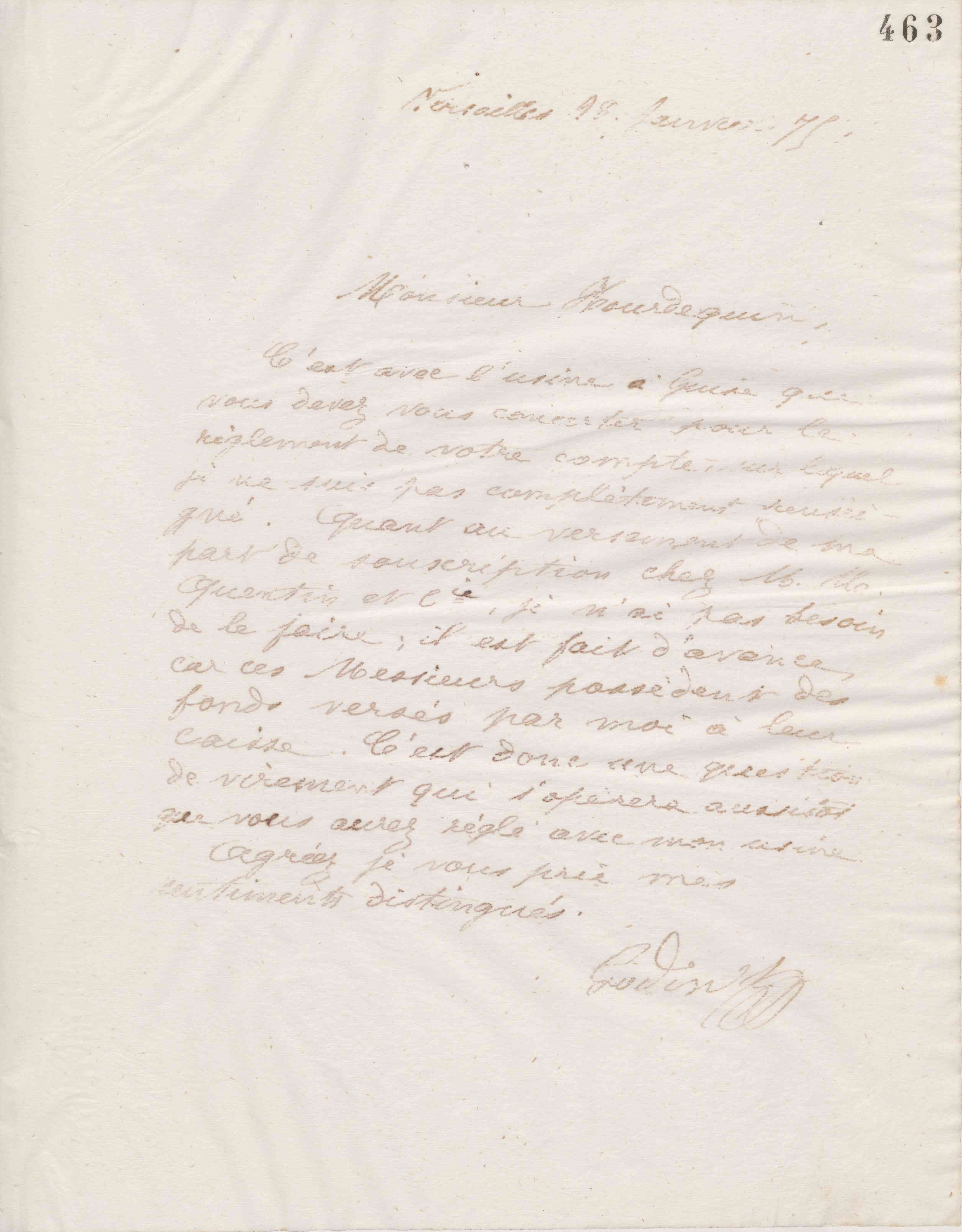 Jean-Baptiste André Godin à Auguste Adolphe Hourdequin, 28 janvier 1875 Jean-Baptiste André Godin à Auguste Adolphe Hourdequin, 28 janvier 1875
