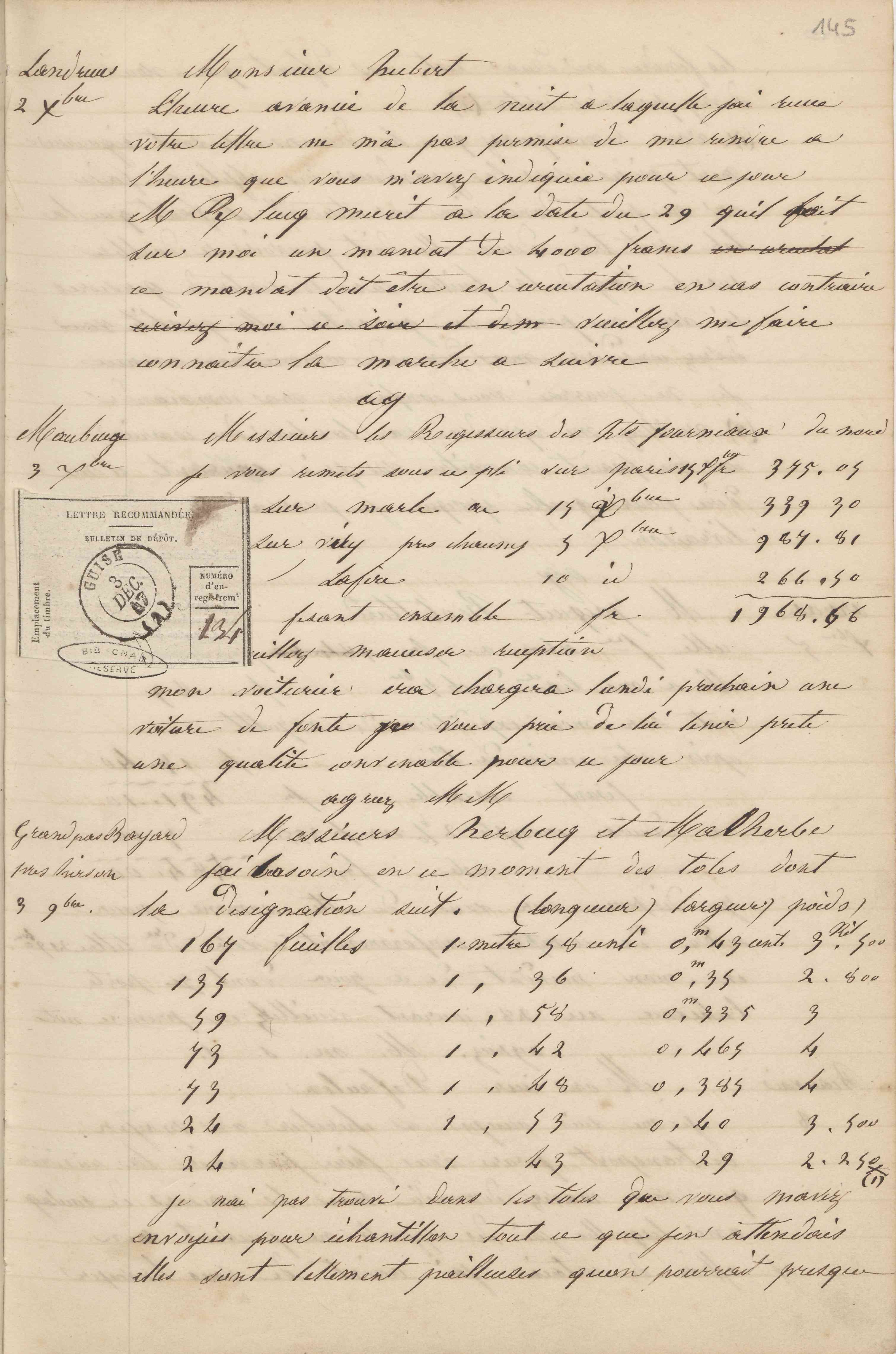 Jean-Baptiste André Godin à la Société des hauts-fourneaux du Nord, 3 décembre 1847