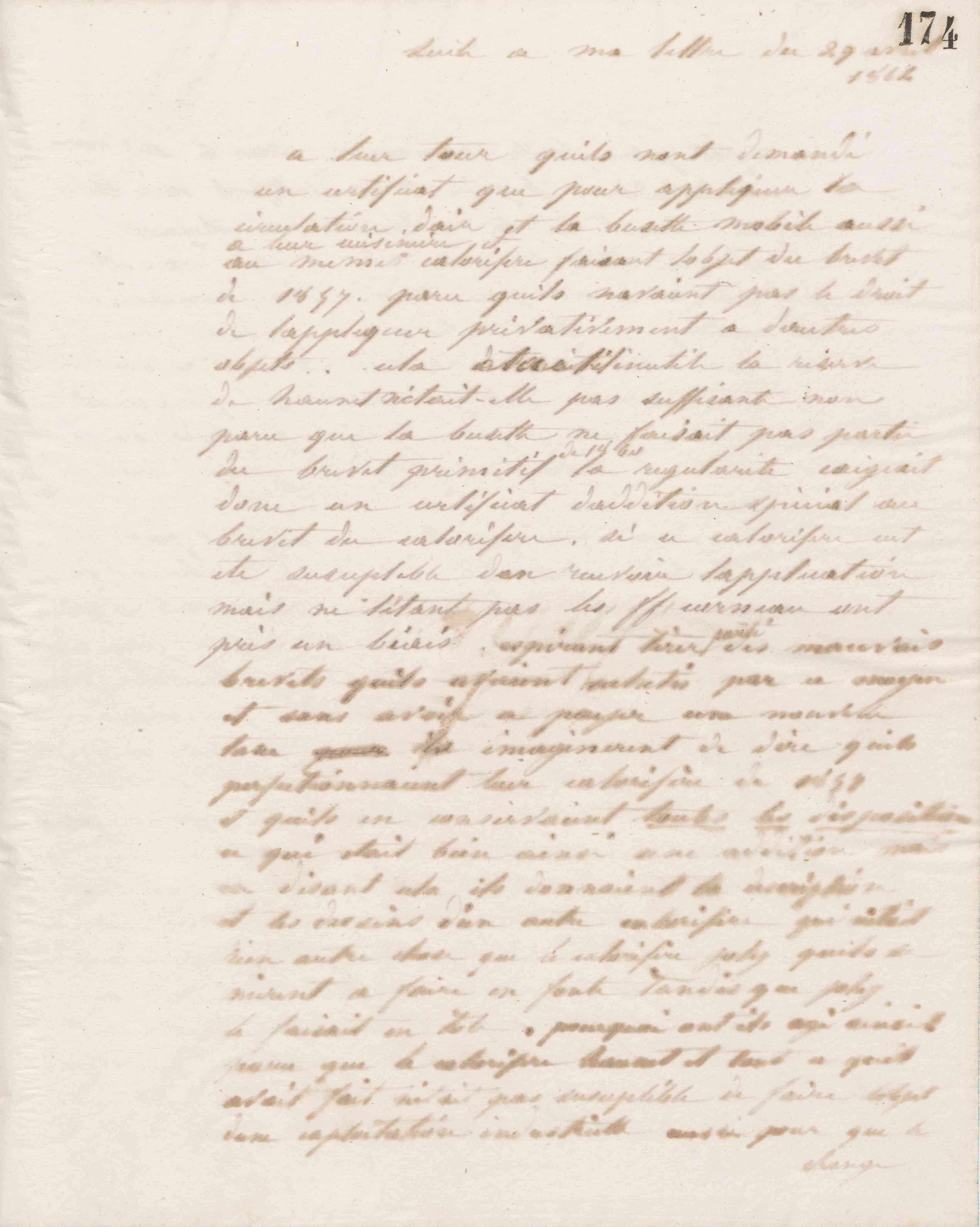 Jean-Baptiste André Godin à monsieur Bertrand, 23 avril 1864