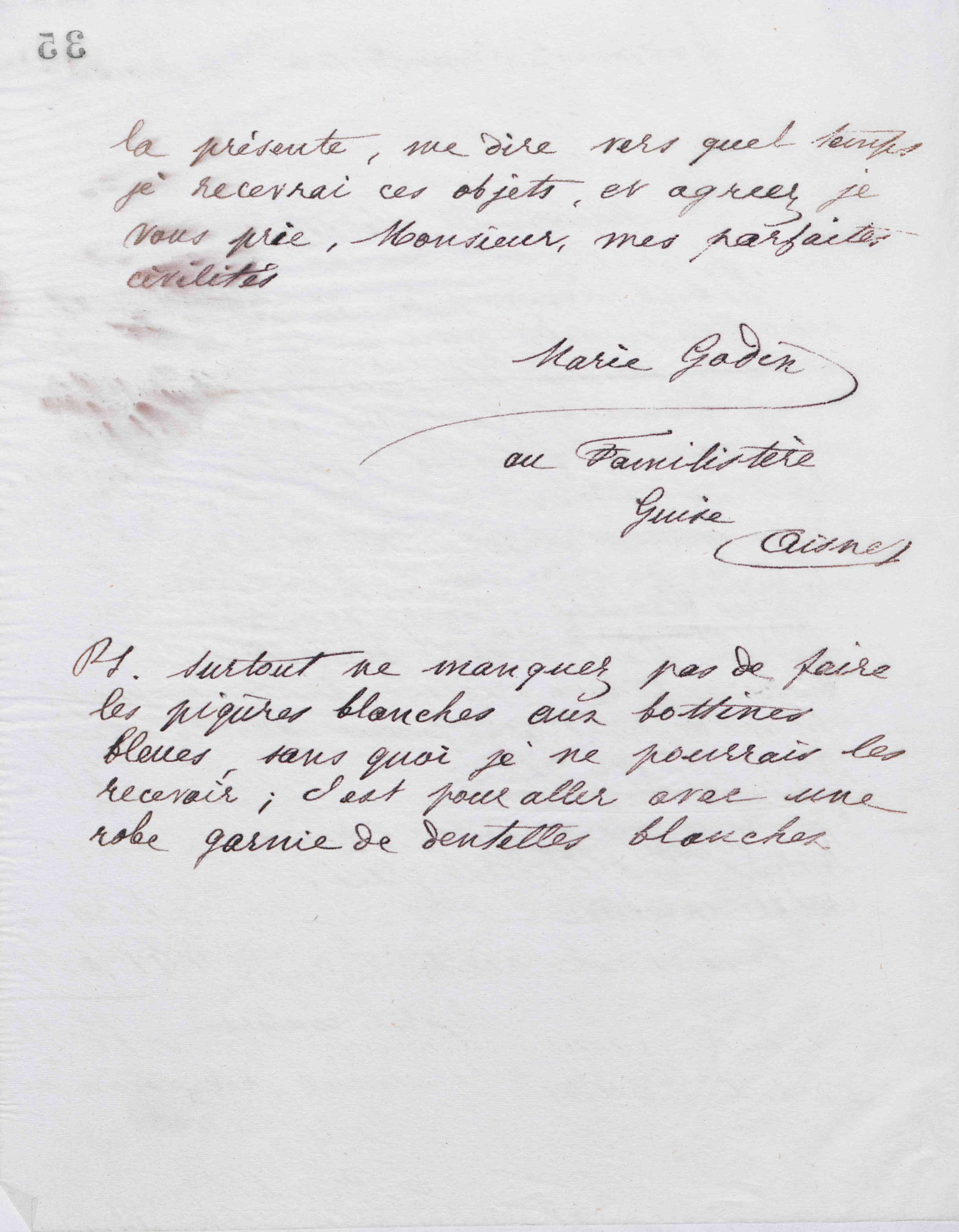 Marie Moret à Henry Herth, 28 mars 1887 Marie Moret à Henry Herth, 28 mars 1887