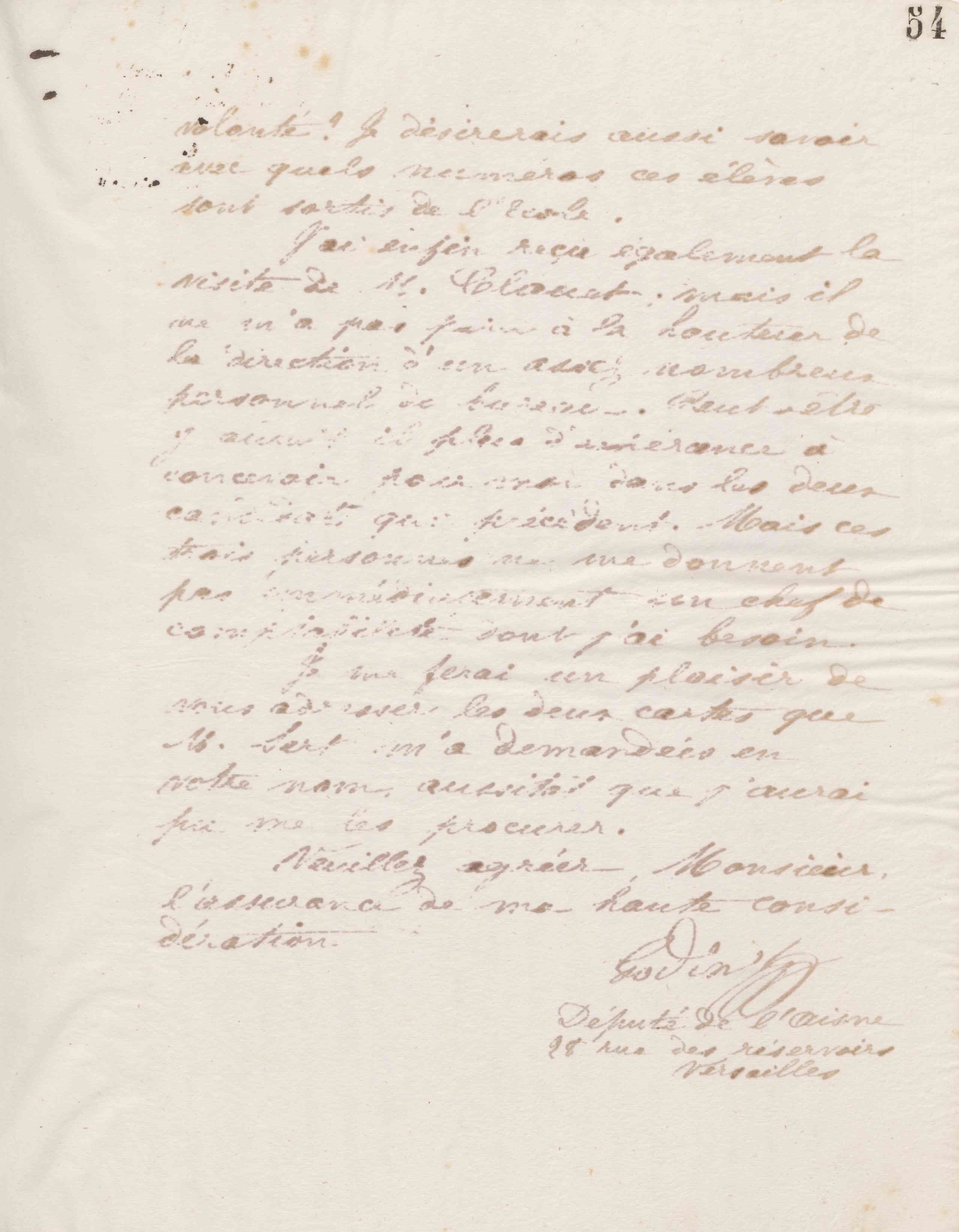 Jean-Baptiste André Godin à Paul Schwaeblé, 1er mars 1875