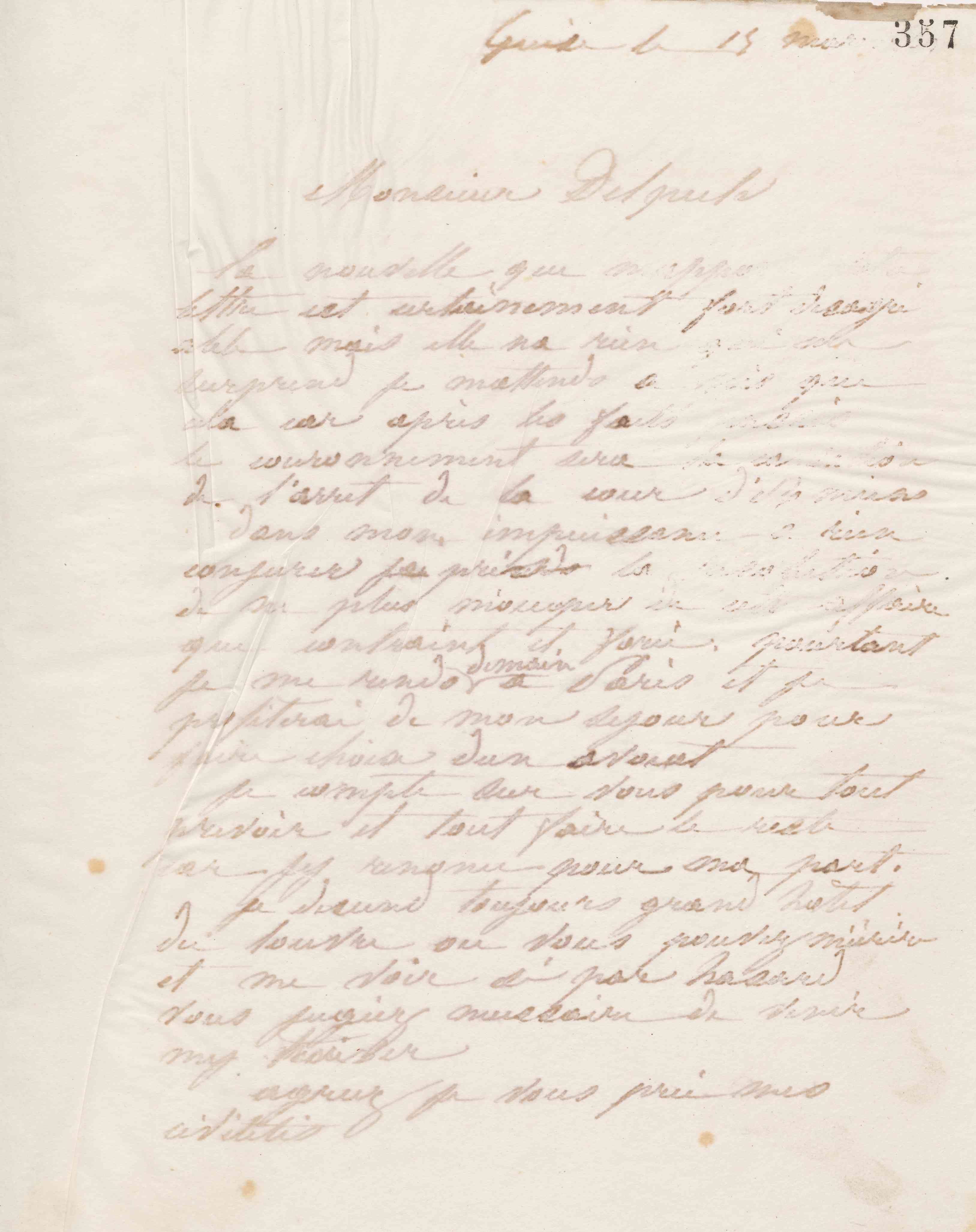 Jean-Baptiste André Godin à Alphonse Delpech, 15 mars 1869