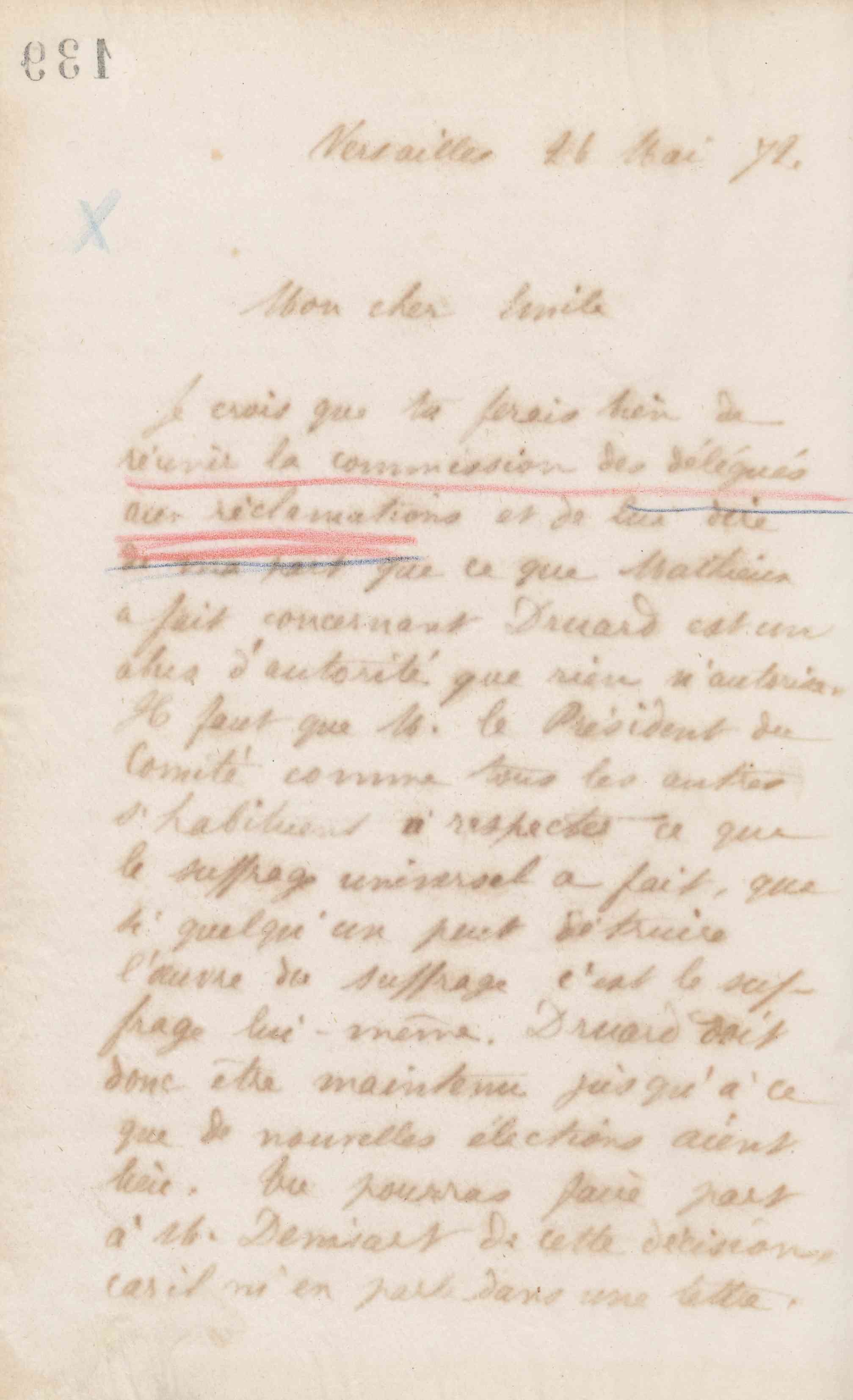 Jean-Baptiste André Godin à Émile Godin, 26 mai 1872