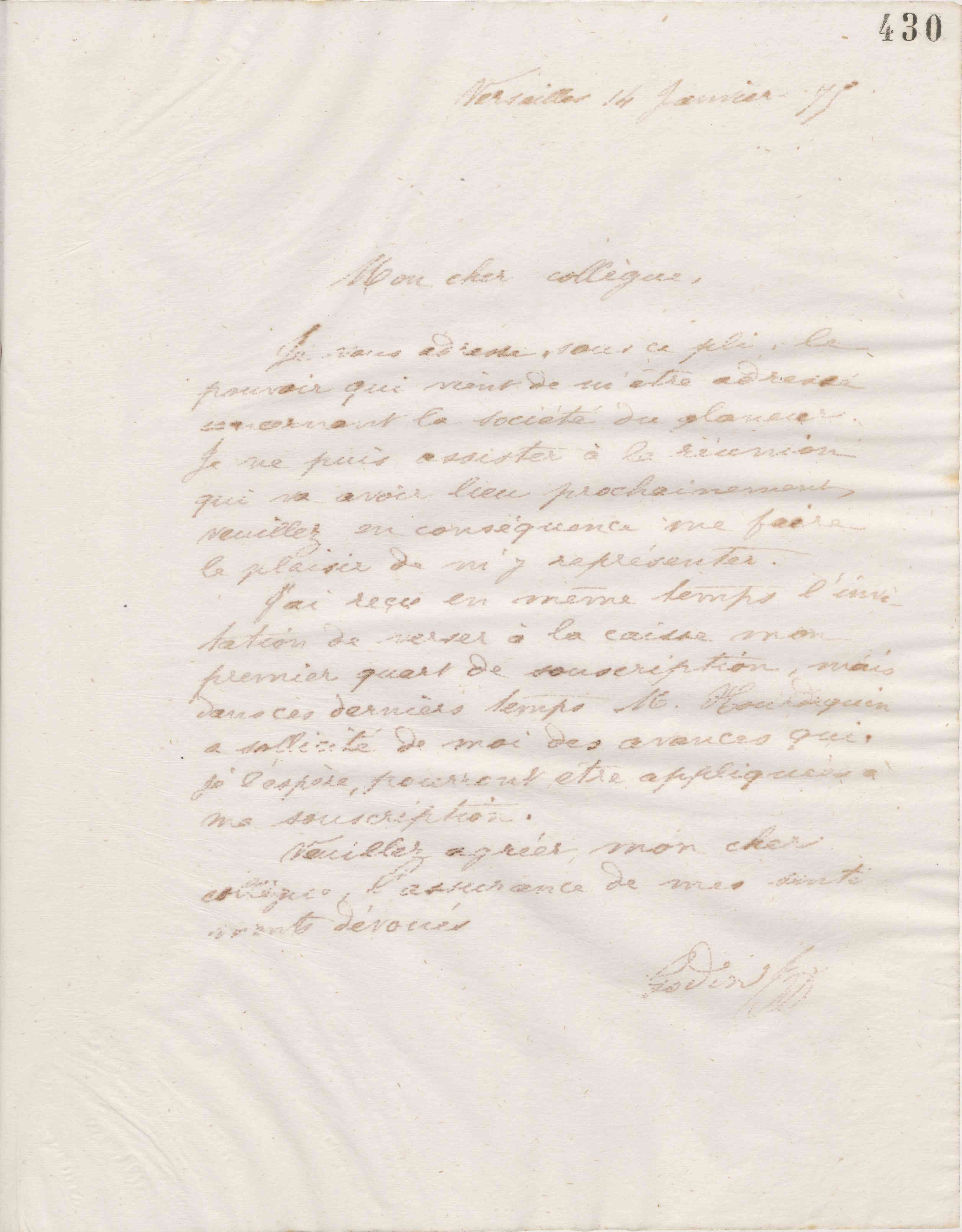 Jean-Baptiste André Godin à Marie Damas Louis Toffin, 14 janvier 1875 Jean-Baptiste André Godin à Marie Damas Louis Toffin, 14 janvier 1875