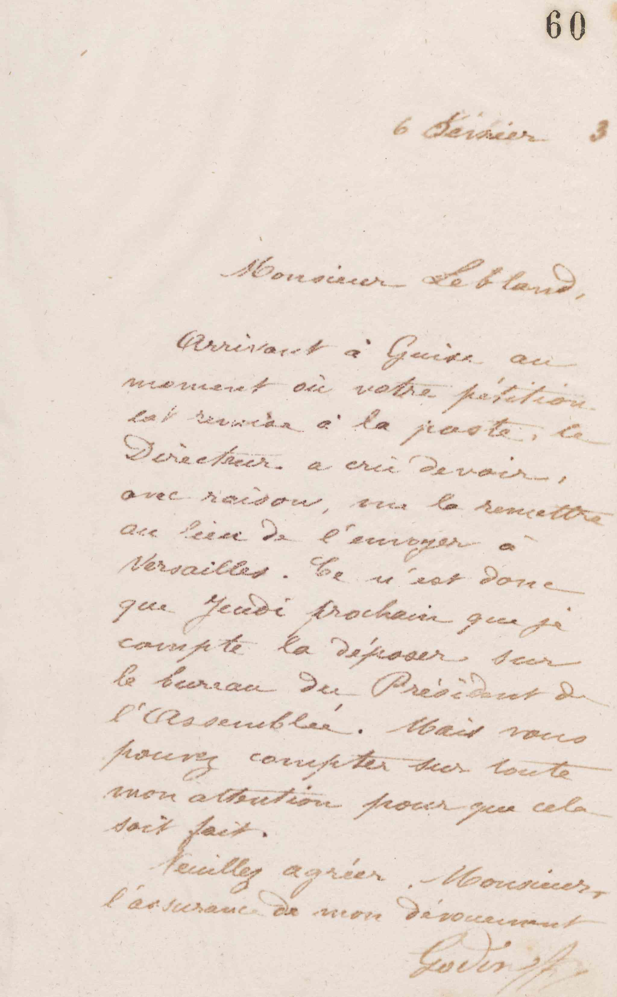 Jean-Baptiste André Godin à Amédée Moret, 6 février 1873