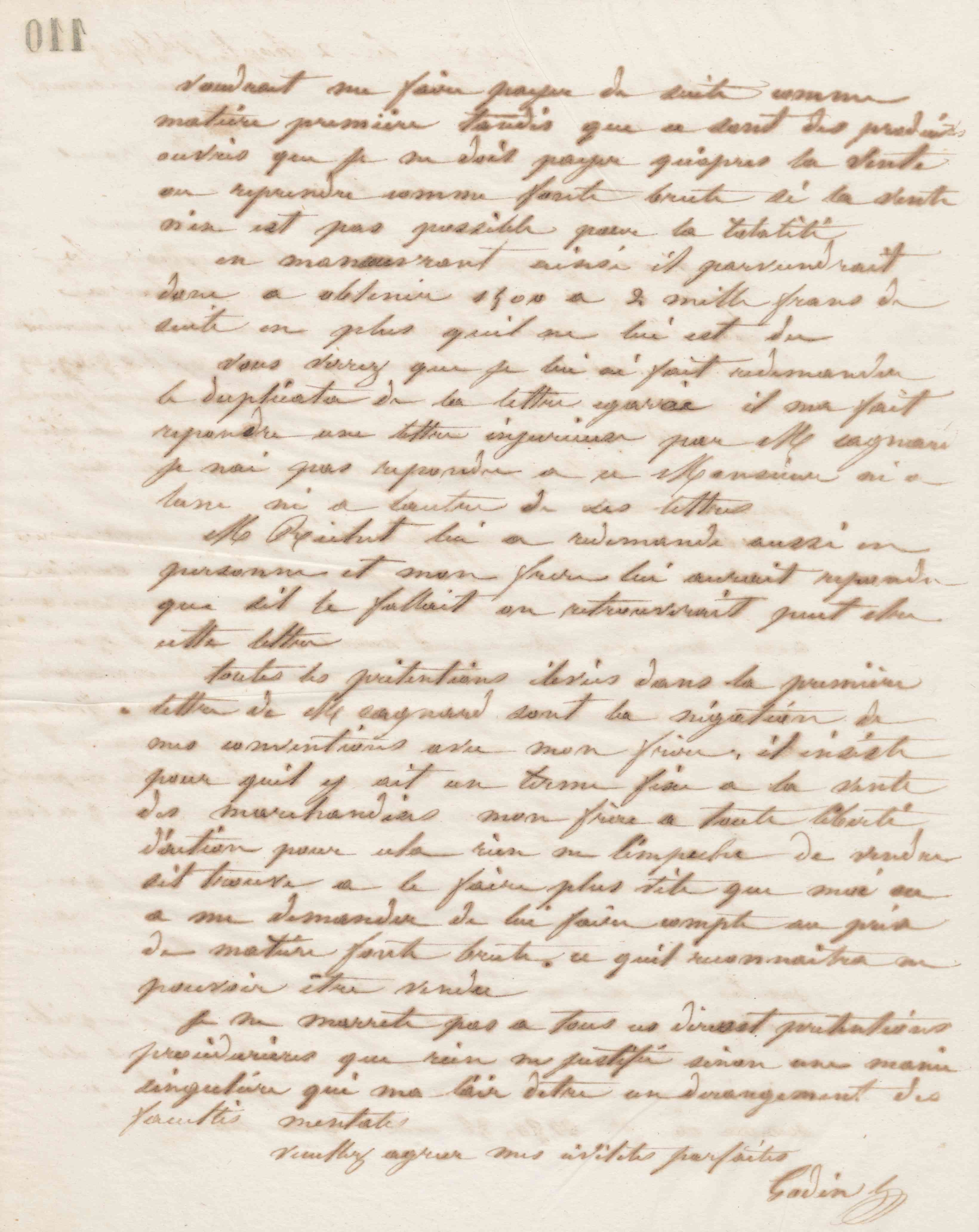 Jean-Baptiste André Godin à Louis Oudin-Leclère, 30 juillet 1865