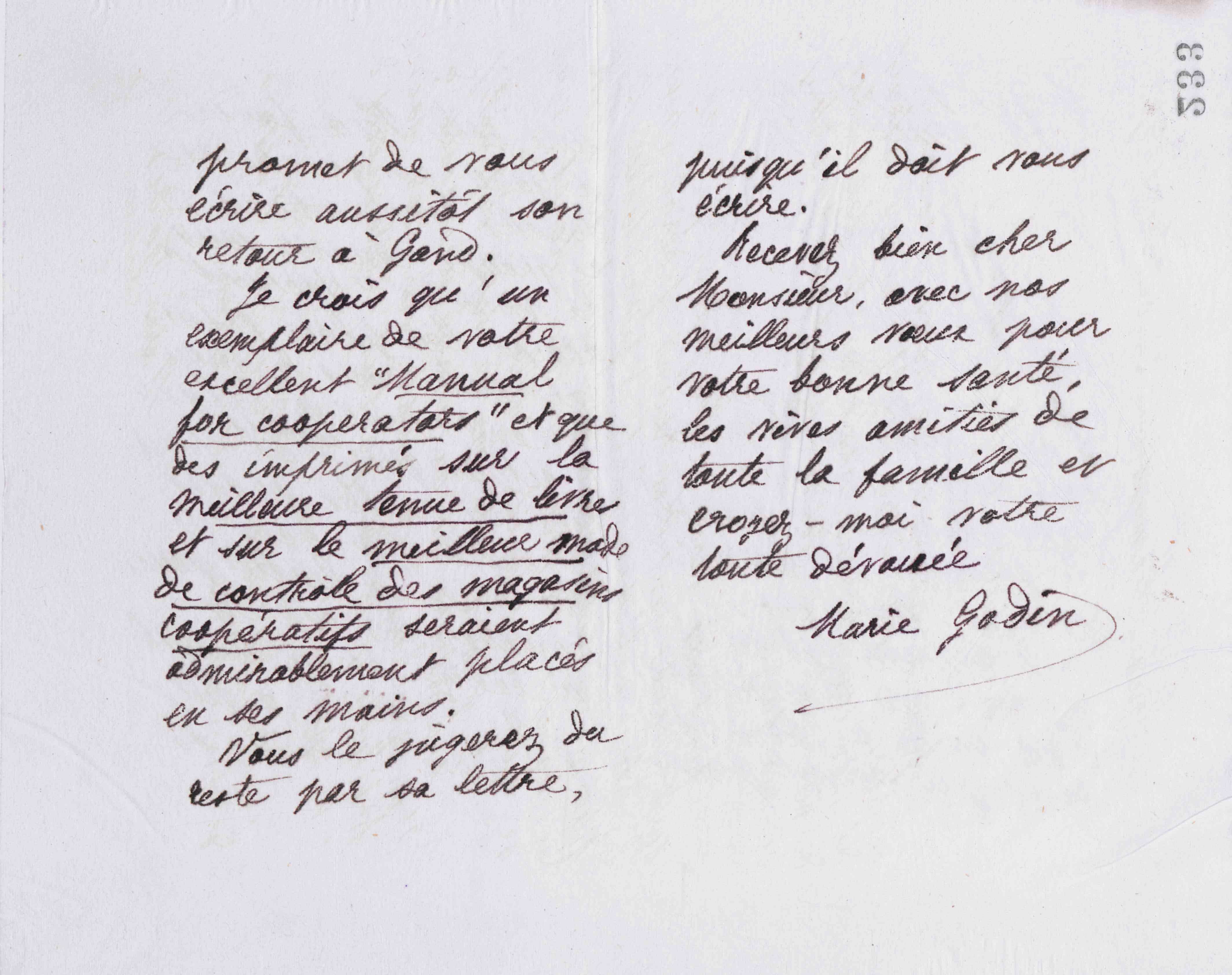 Marie Moret à Edward Vansittart Neale, 24 octobre 1887