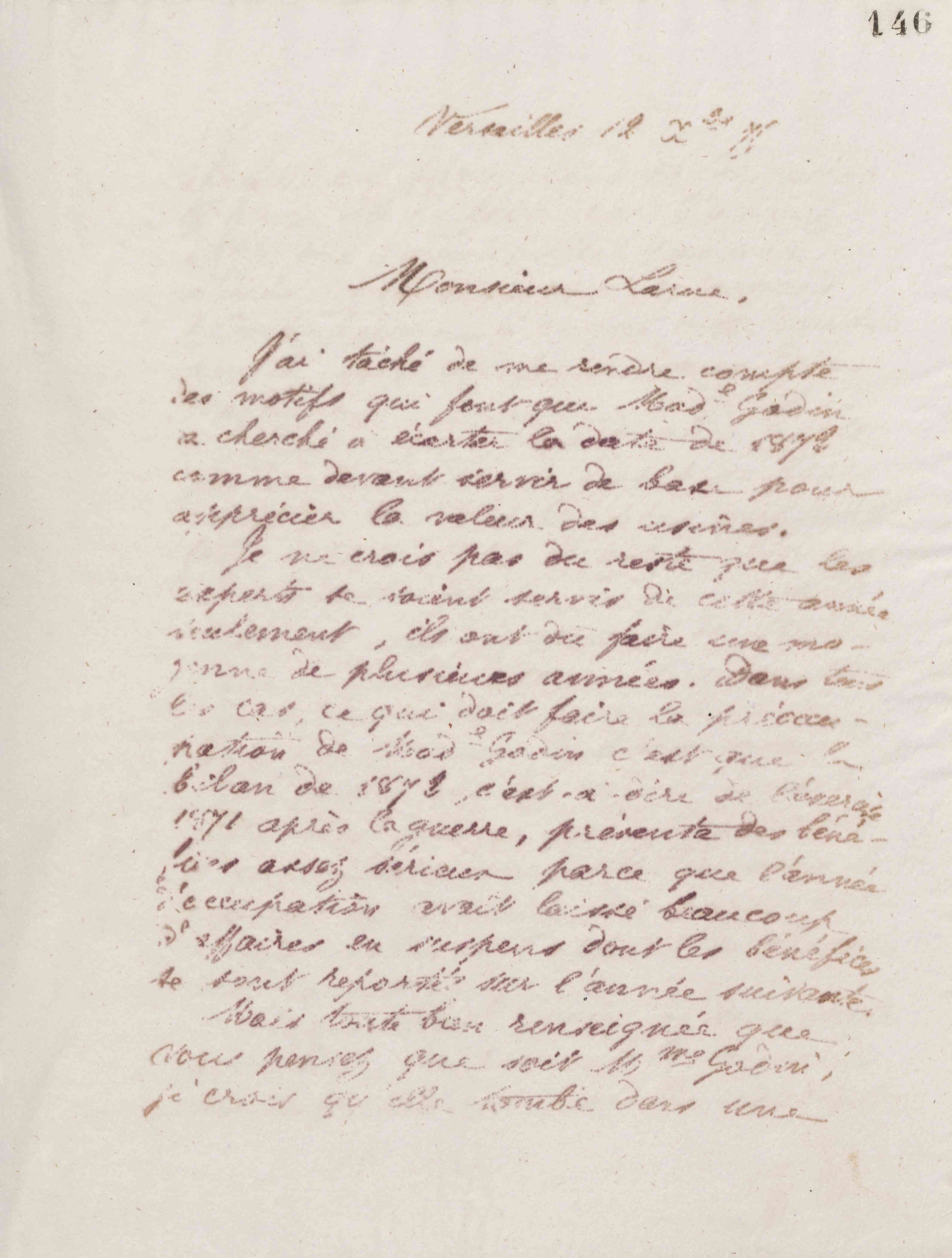 Jean-Baptiste André Godin à Édouard Larue, 12 décembre 1875