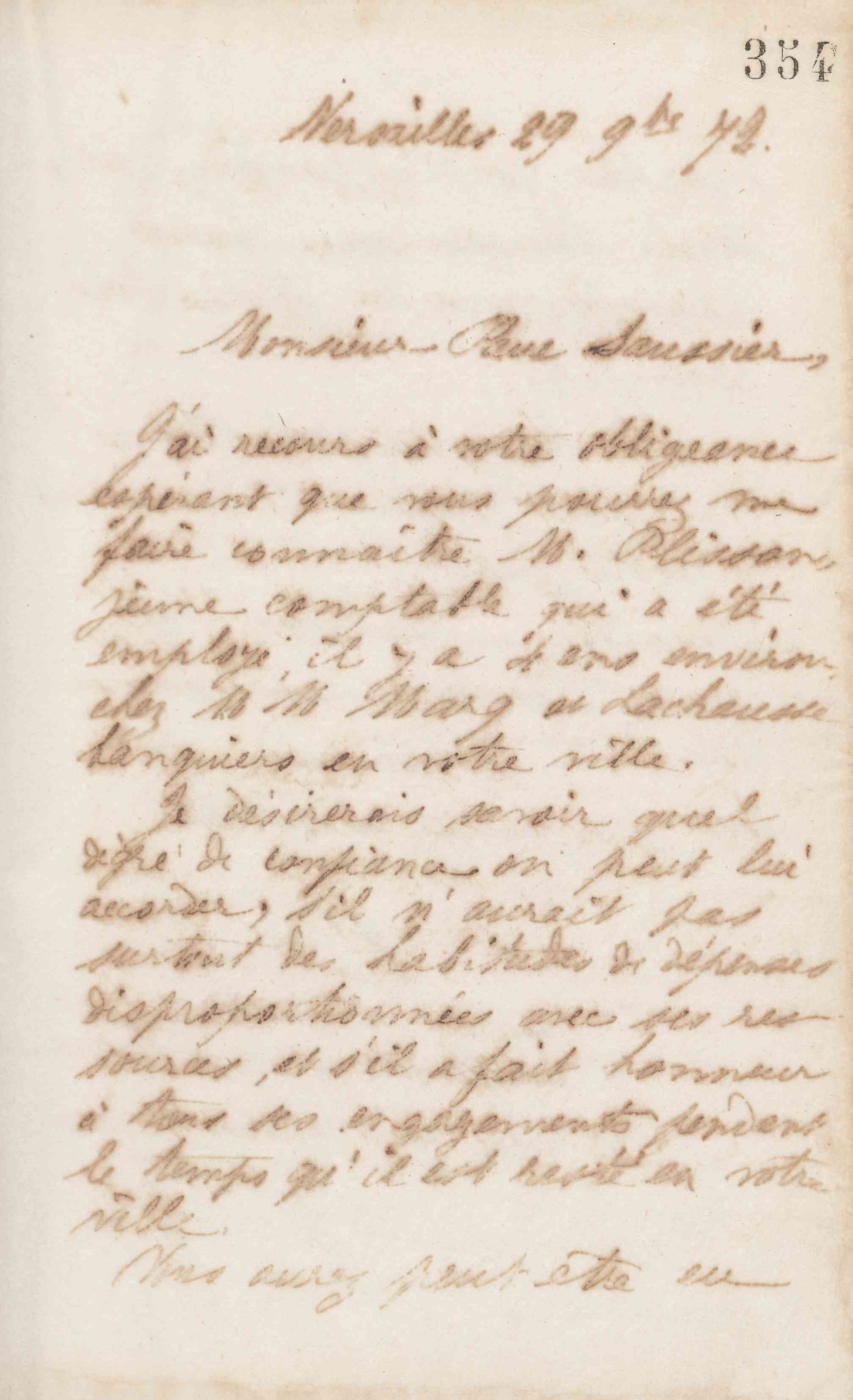 Jean-Baptiste André Godin à Paul Saussier, 29 novembre 1872