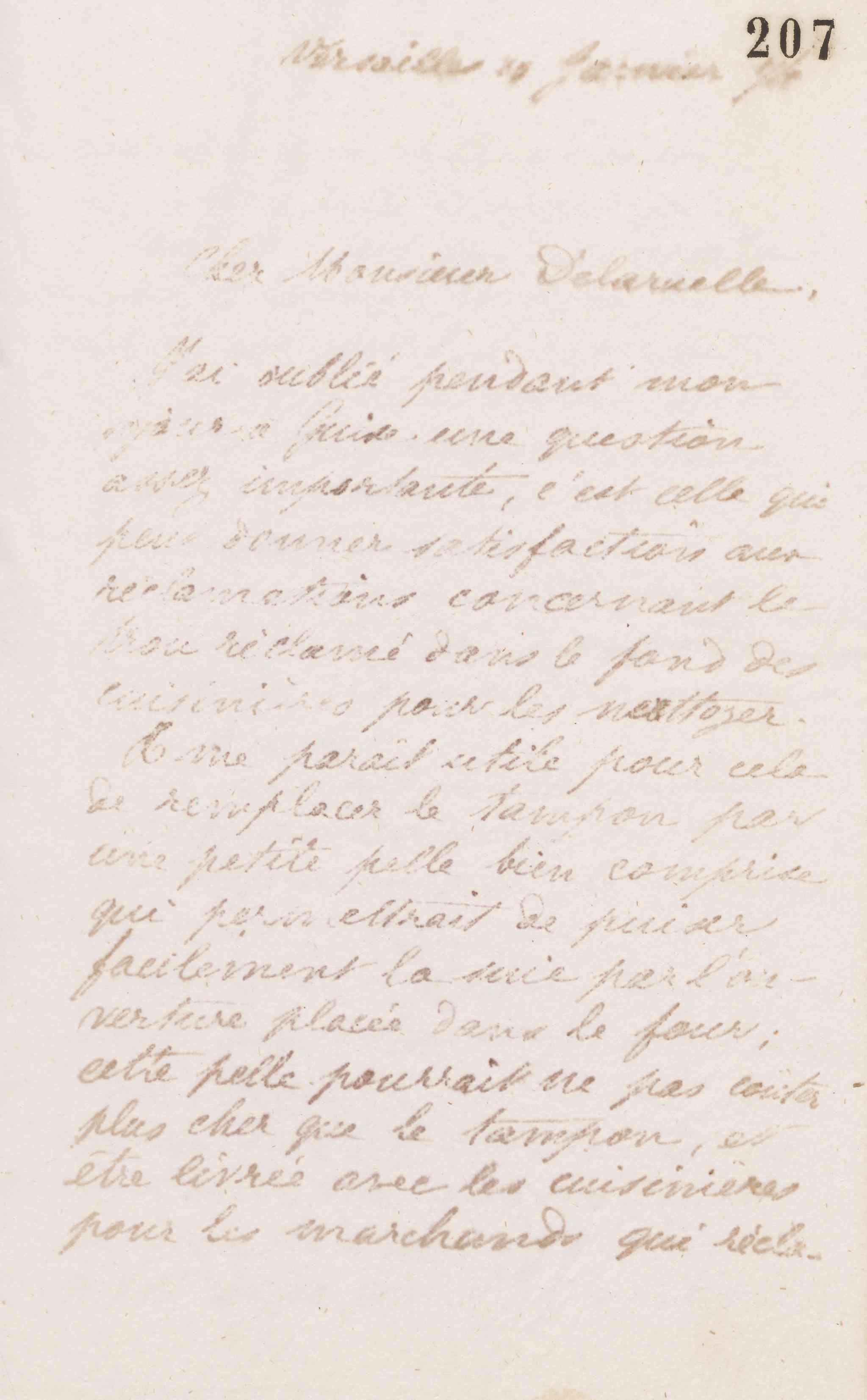 Jean-Baptiste André Godin à monsieur Delaruelle, 10 janvier 1874