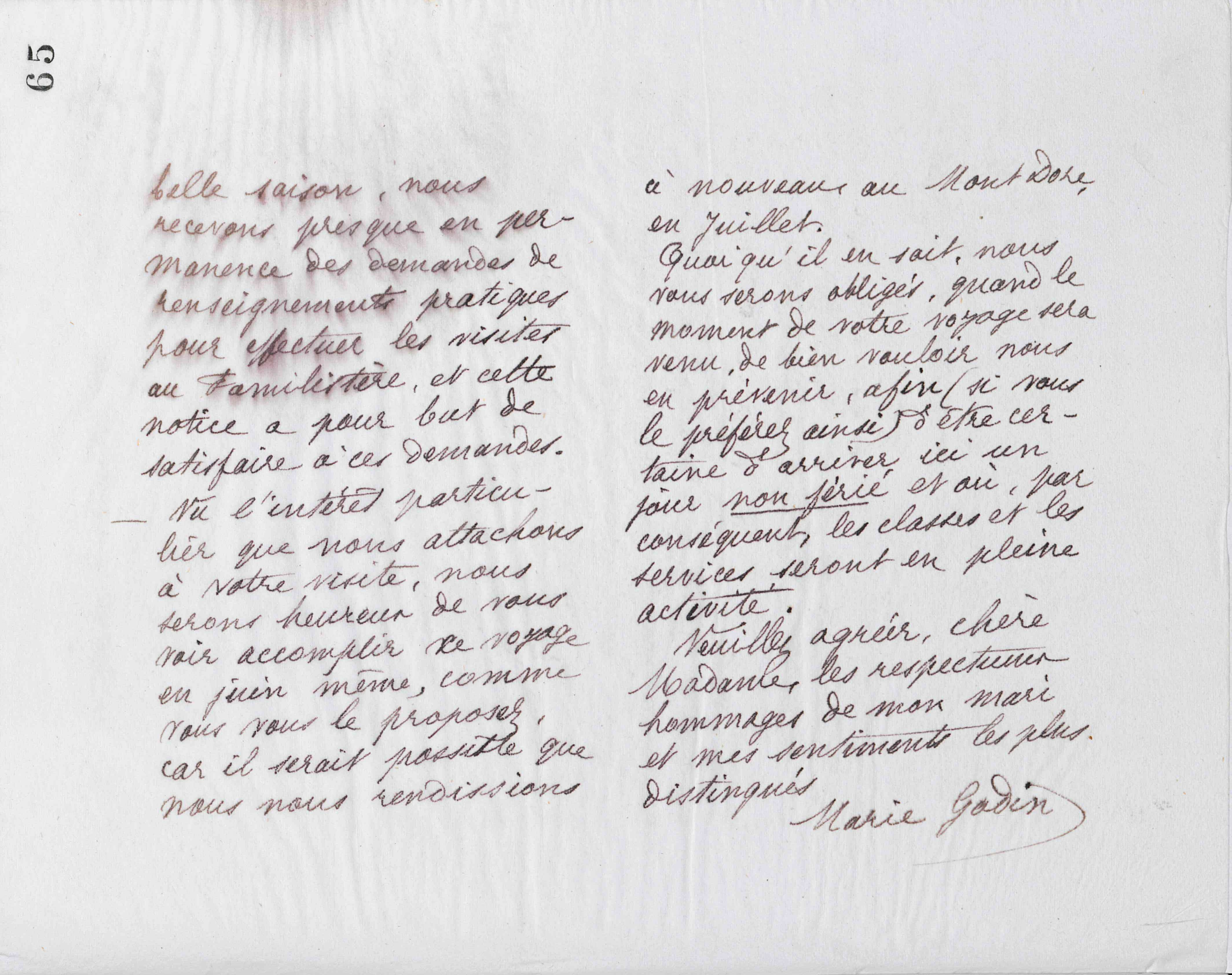 Marie Moret à Caroline de Barrau, 13 avril 1887 Marie Moret à Caroline de Barrau, 13 avril 1887
