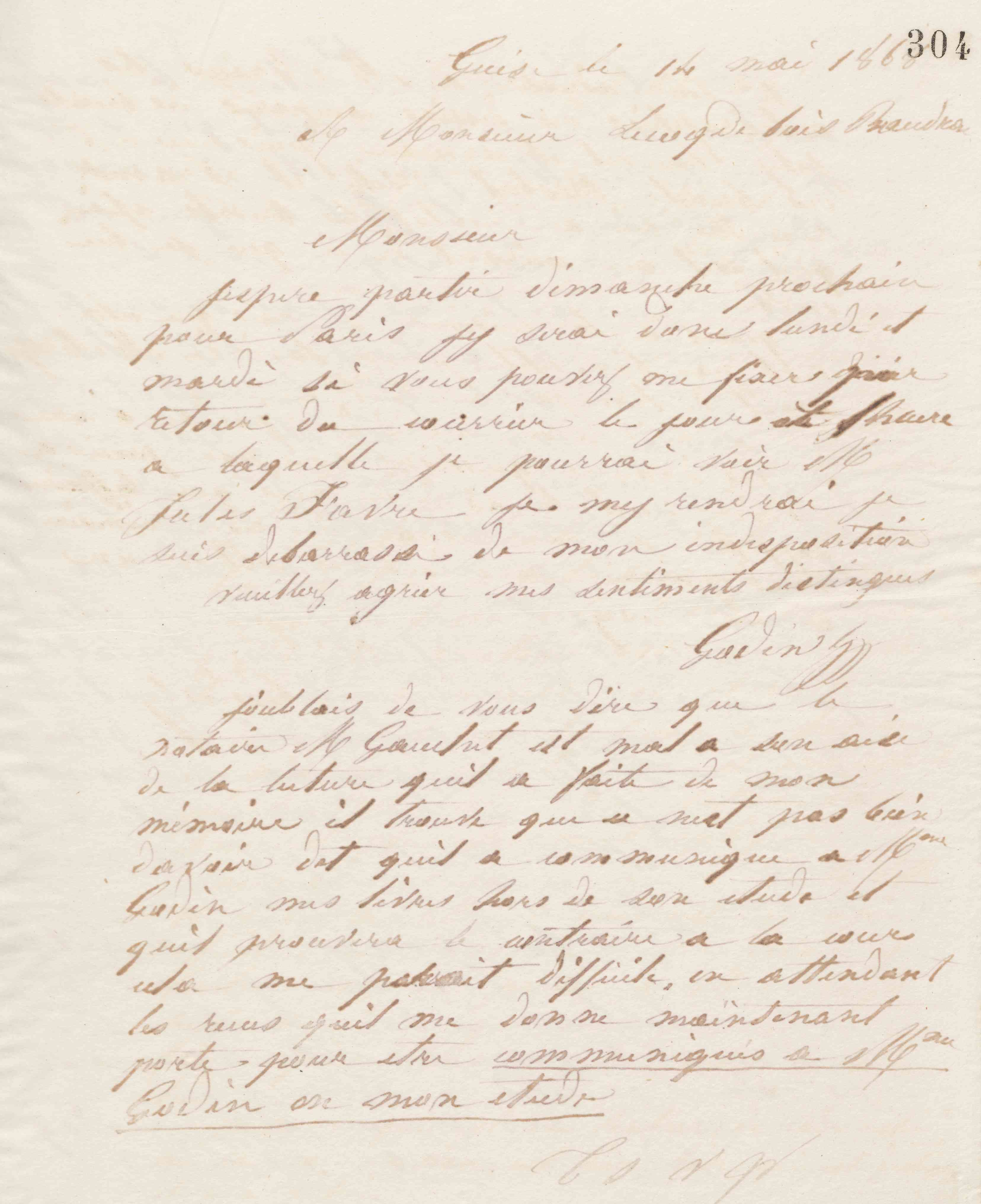 Jean-Baptiste André Godin à André Lecoq de Boisbaudran, 14 mai 1868