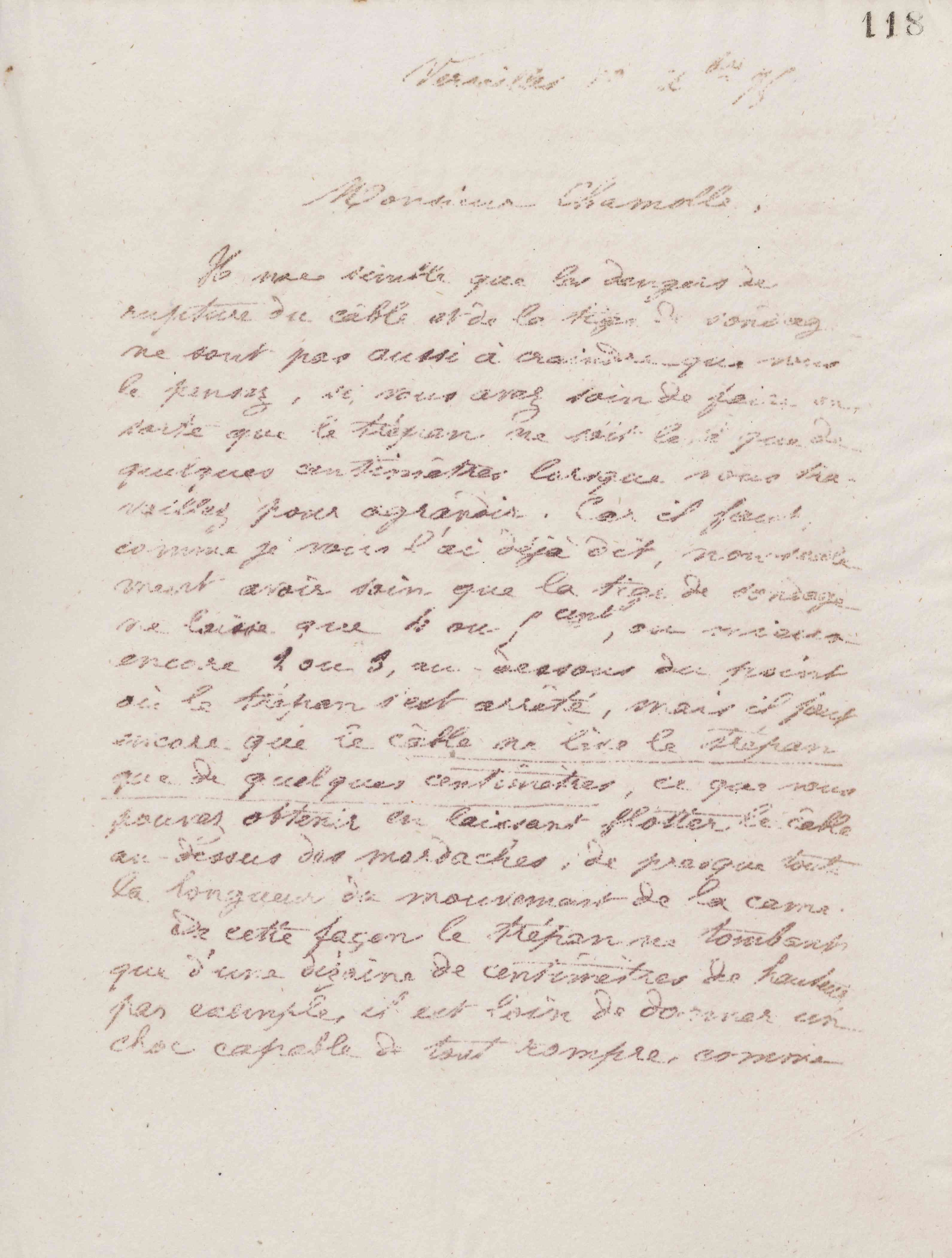 Jean-Baptiste André Godin à monsieur Chamolle, 10 décembre 1875