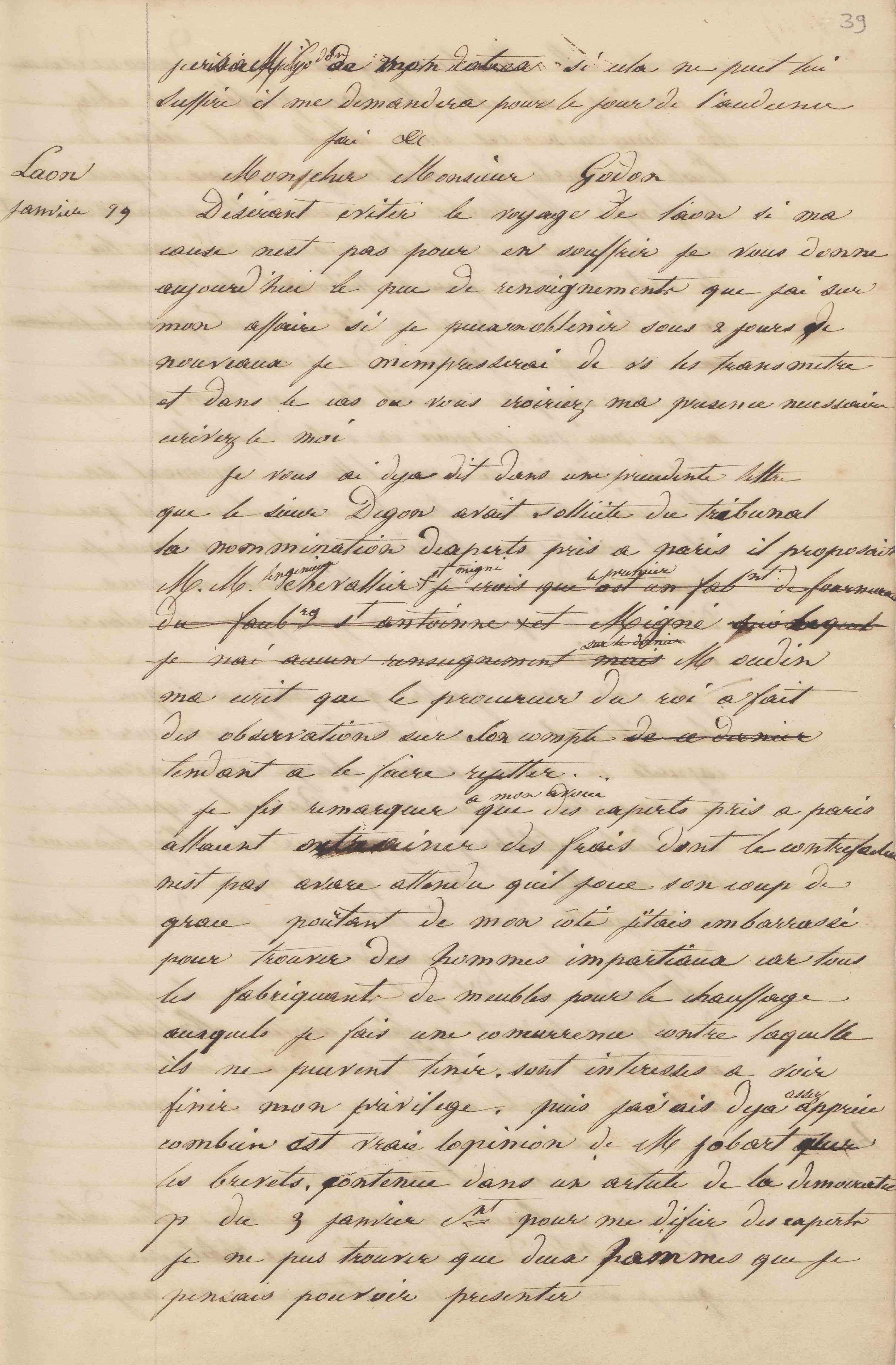 Jean-Baptiste André Godin à Oudin-Leclère, 18 janvier 1847 Jean-Baptiste André Godin à Oudin-Leclère, 18 janvier 1847