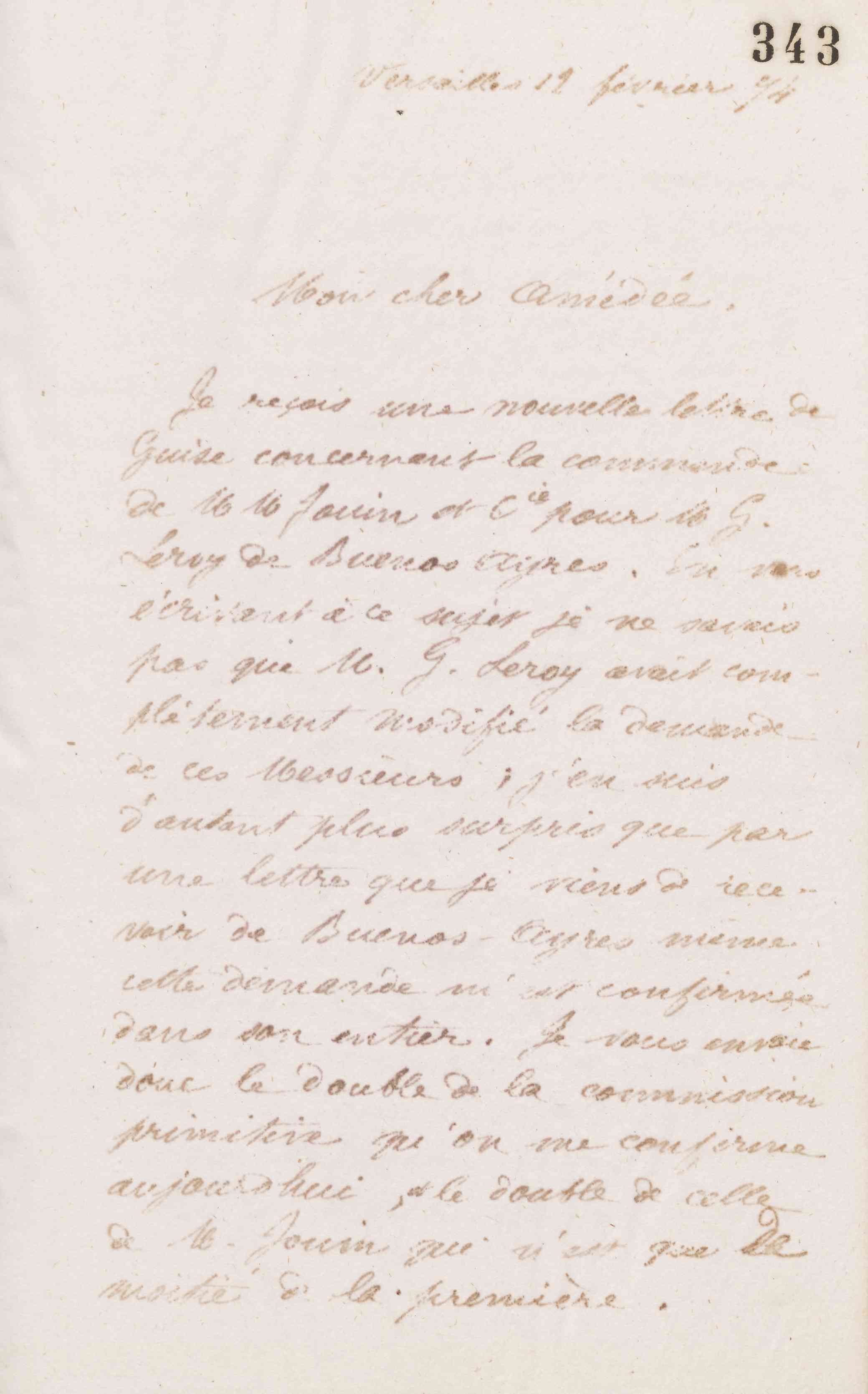 Jean-Baptiste André Godin à Amédée Moret, 12 février 1874