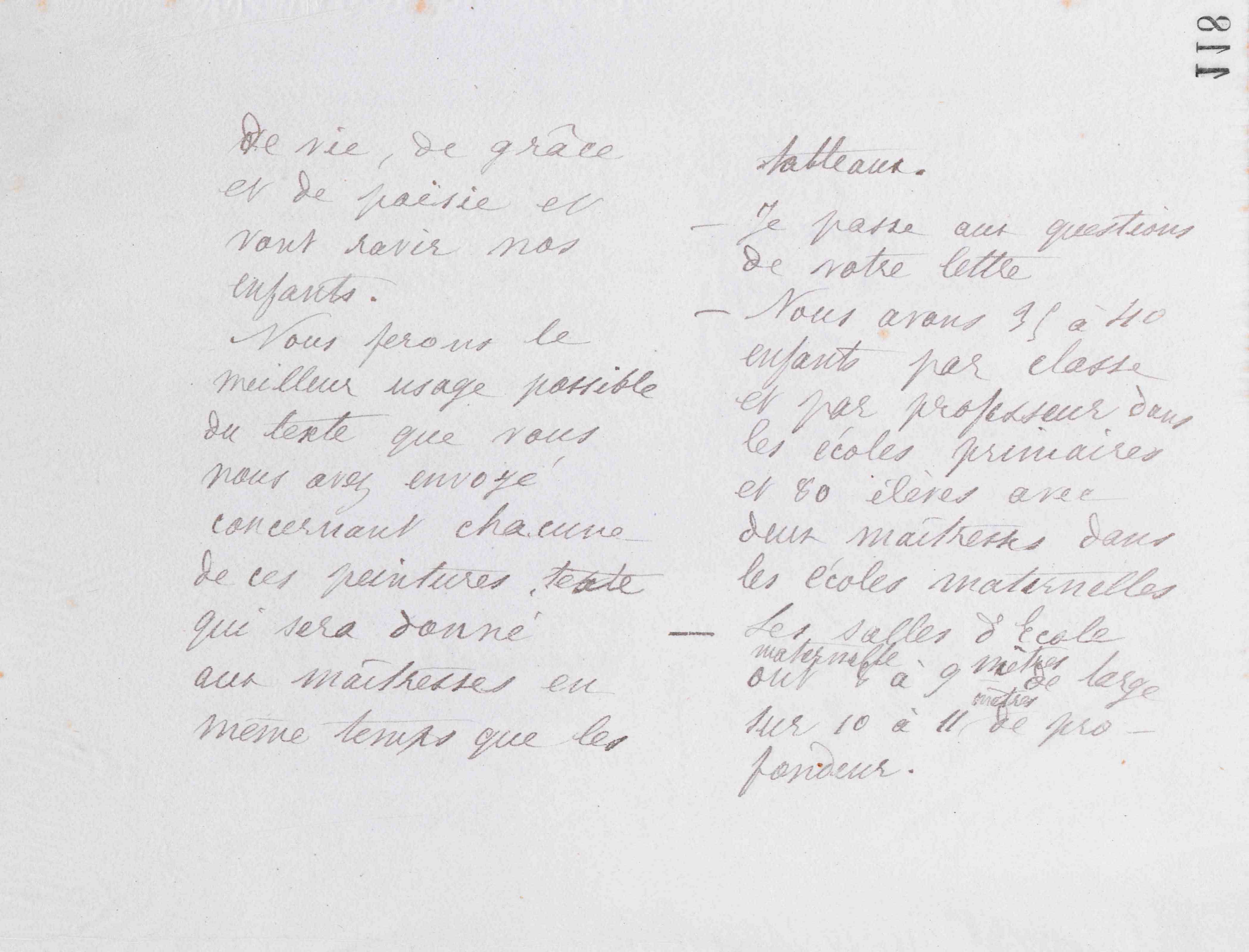 Marie Moret à Lucy Latter, 2 décembre 1885