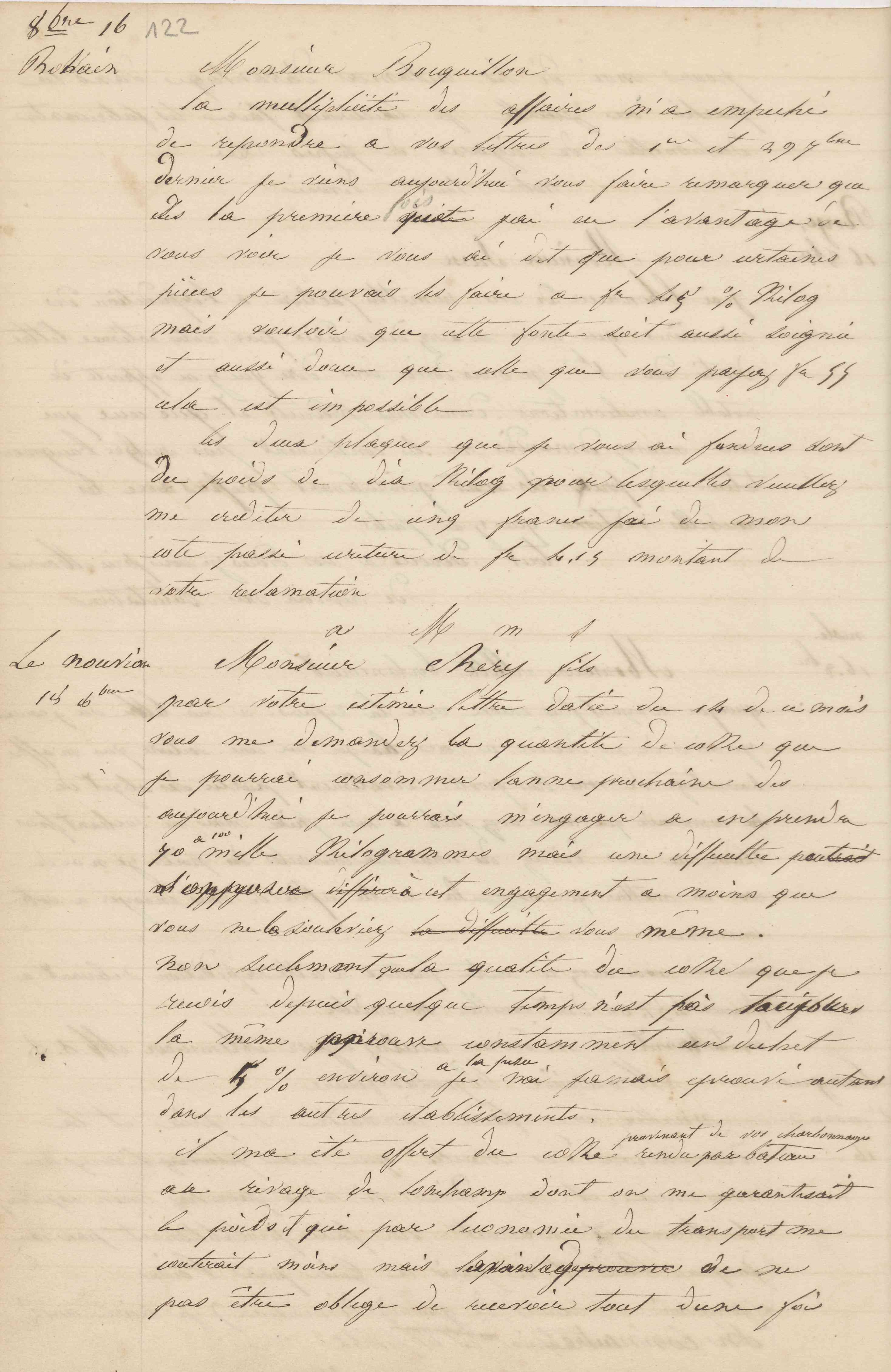 Jean-Baptiste André Godin à Adolphe Chéry, 18 octobre 1847 Jean-Baptiste André Godin à Adolphe Chéry, 18 octobre 1847
