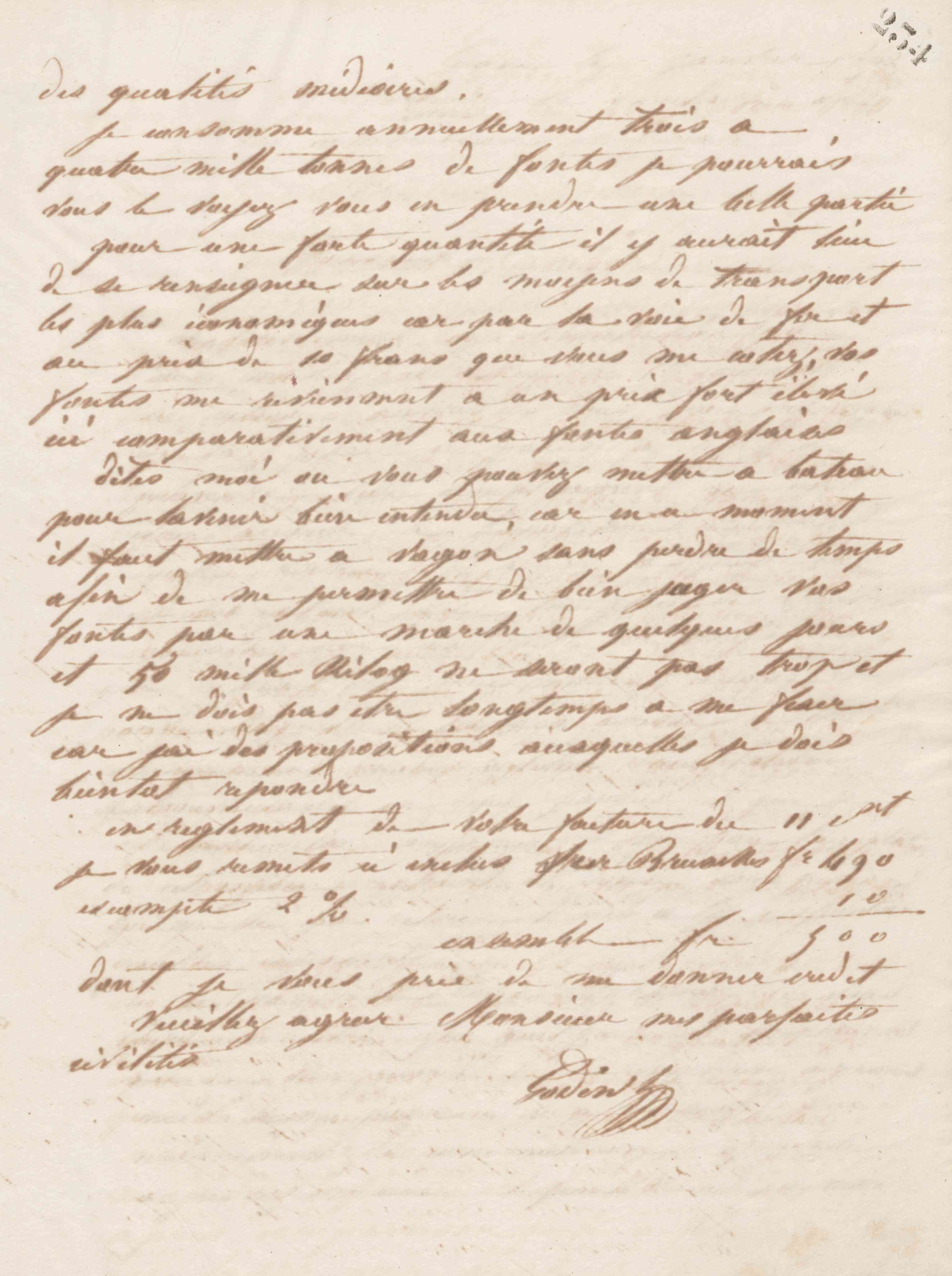 Jean-Baptiste André Godin à Cambier et Cie, 20 janvier 1861