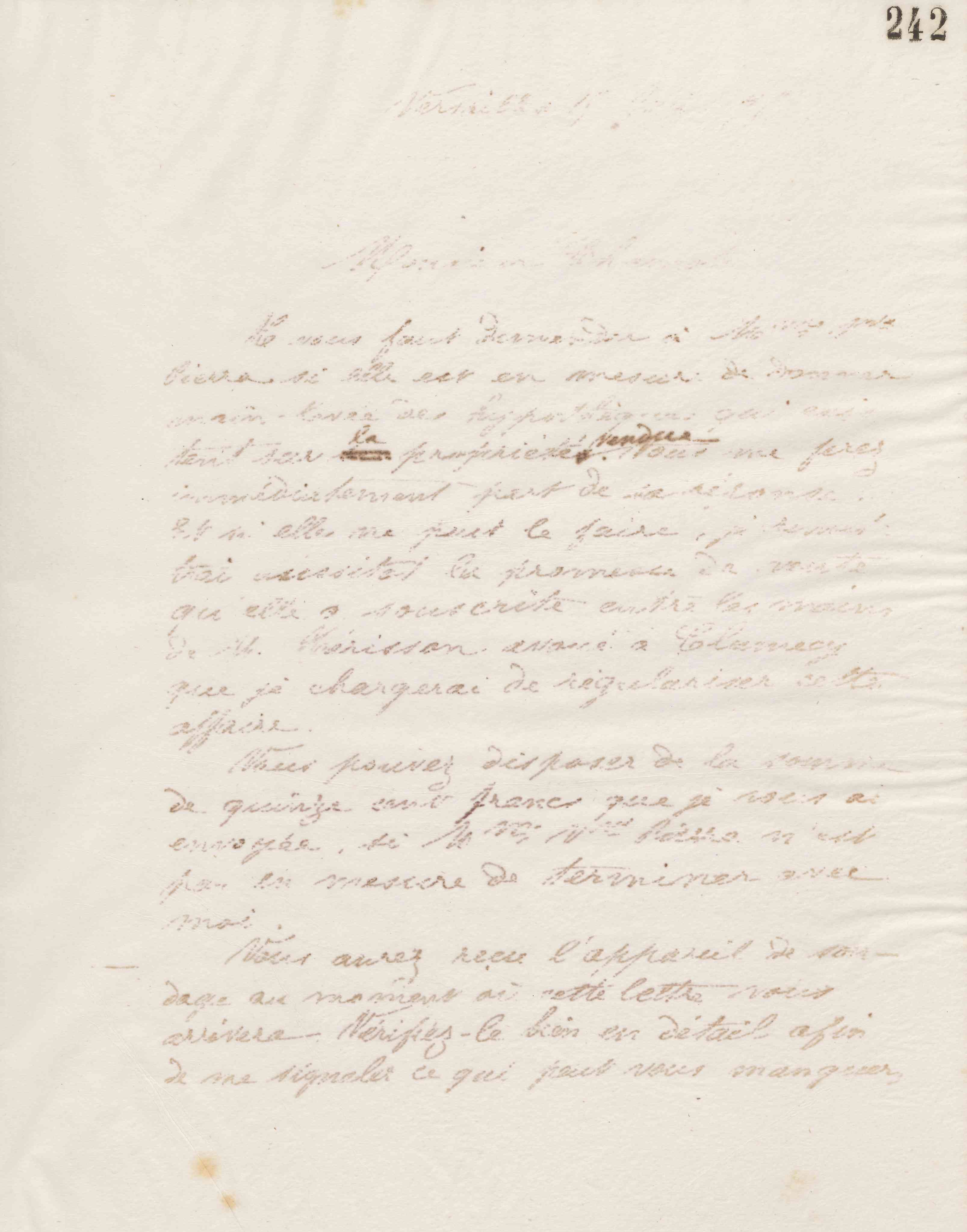 Jean-Baptiste André Godin à monsieur Chamolle, 15 juin 1875 Jean-Baptiste André Godin à monsieur Chamolle, 15 juin 1875