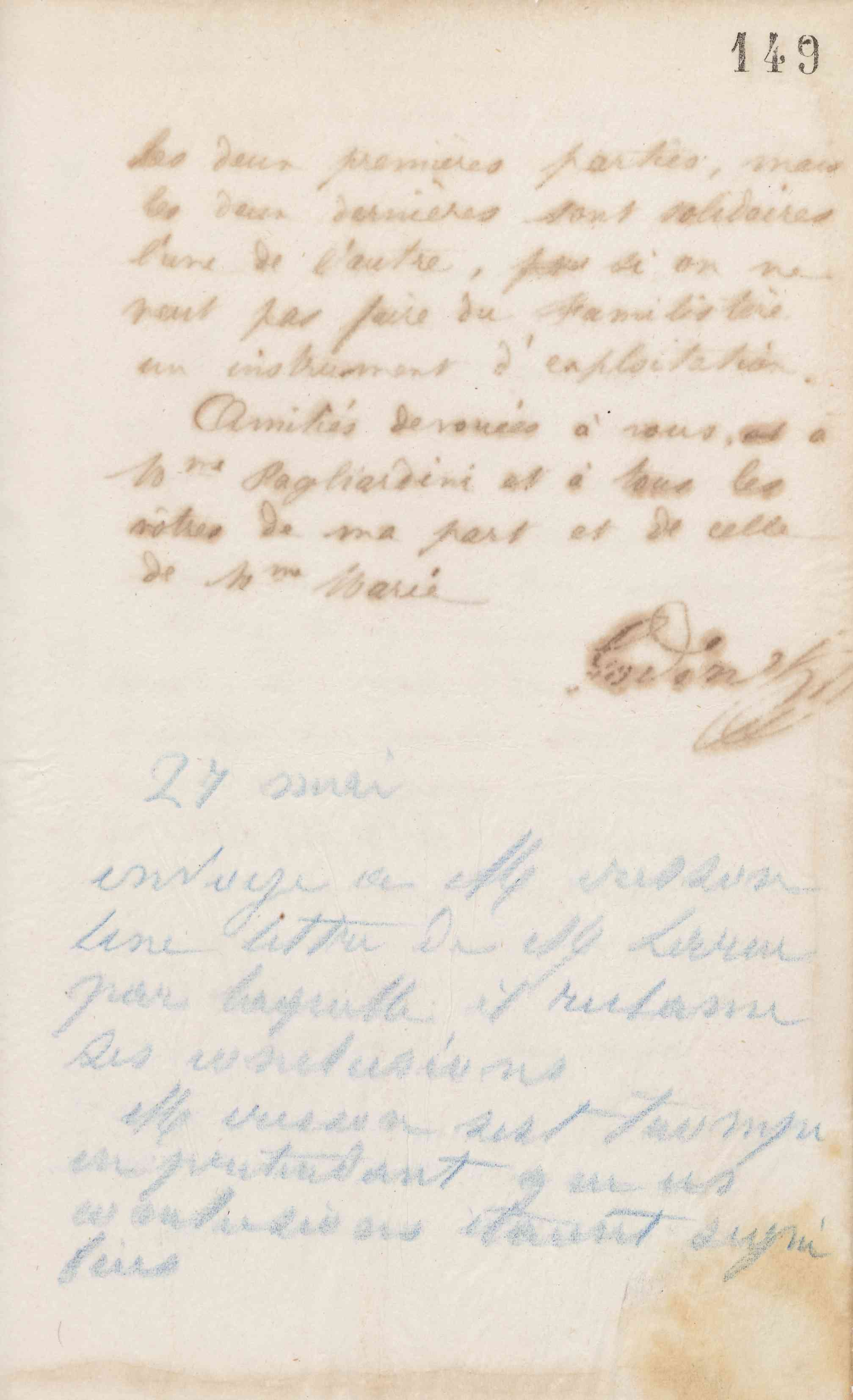Jean-Baptiste André Godin à Guillaume Ernest Cresson, 27 mai [1872]