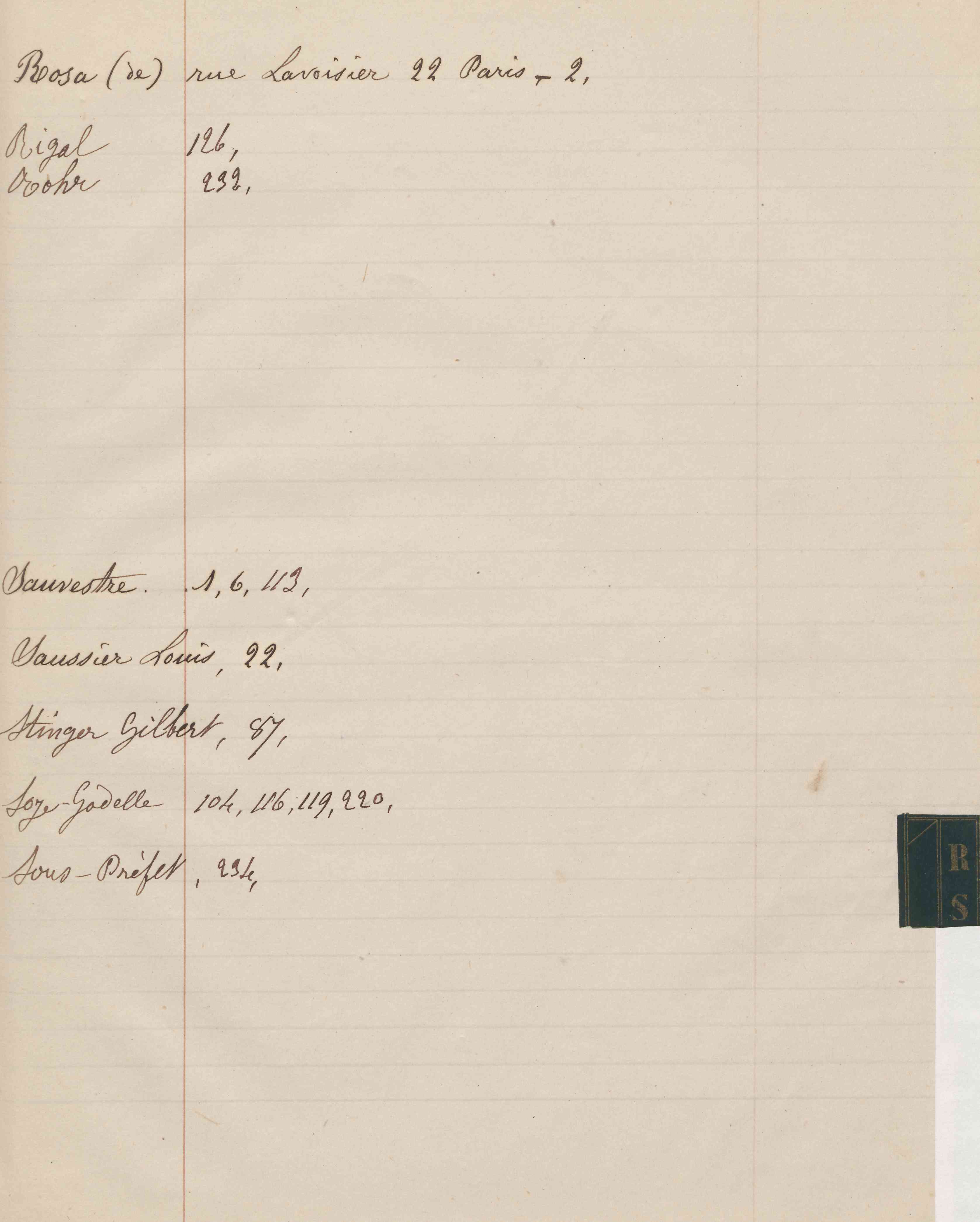 Registre FG 15 (10) - Index