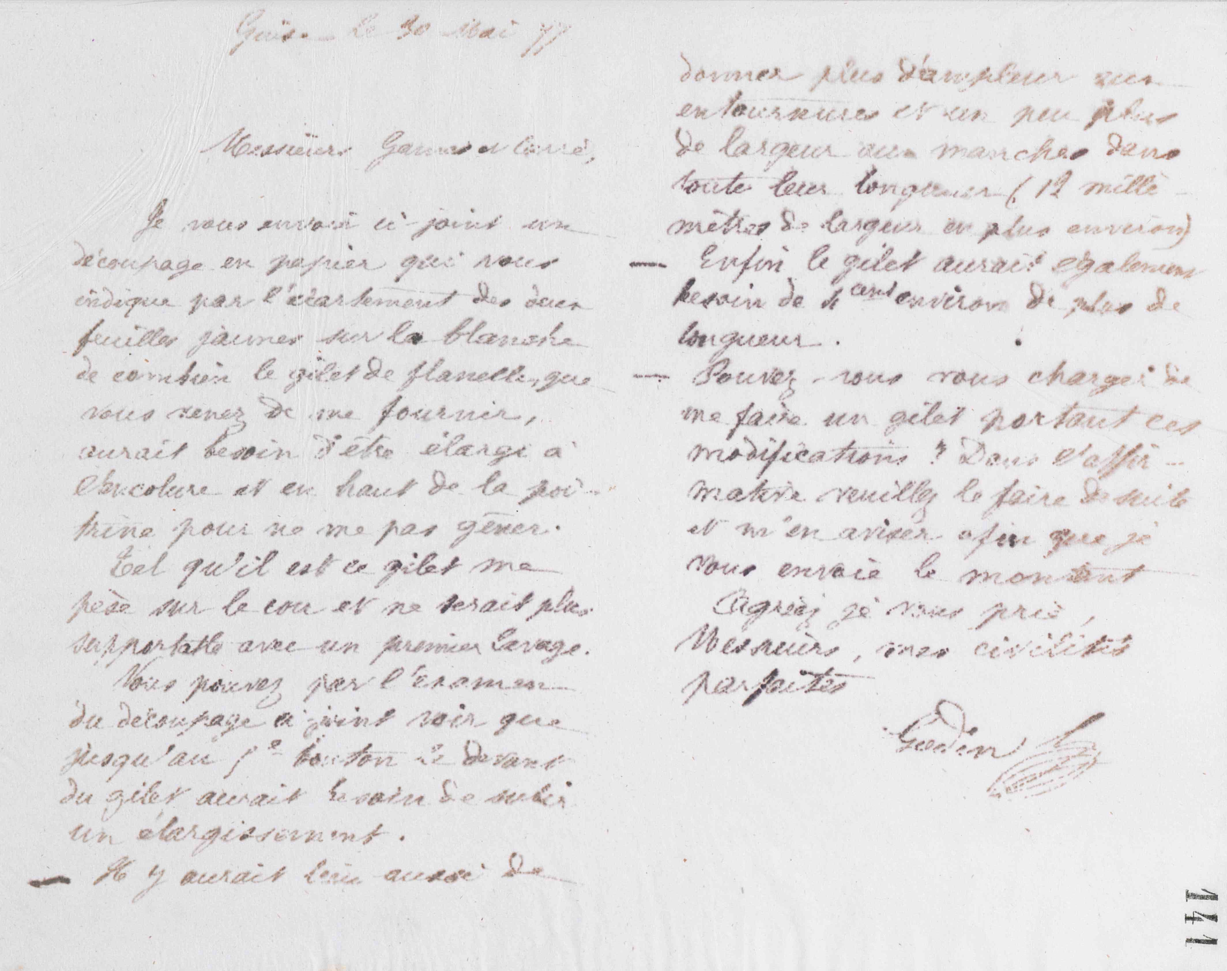Jean-Baptiste André Godin à La Chemiserie spéciale, 30 mai 1877
