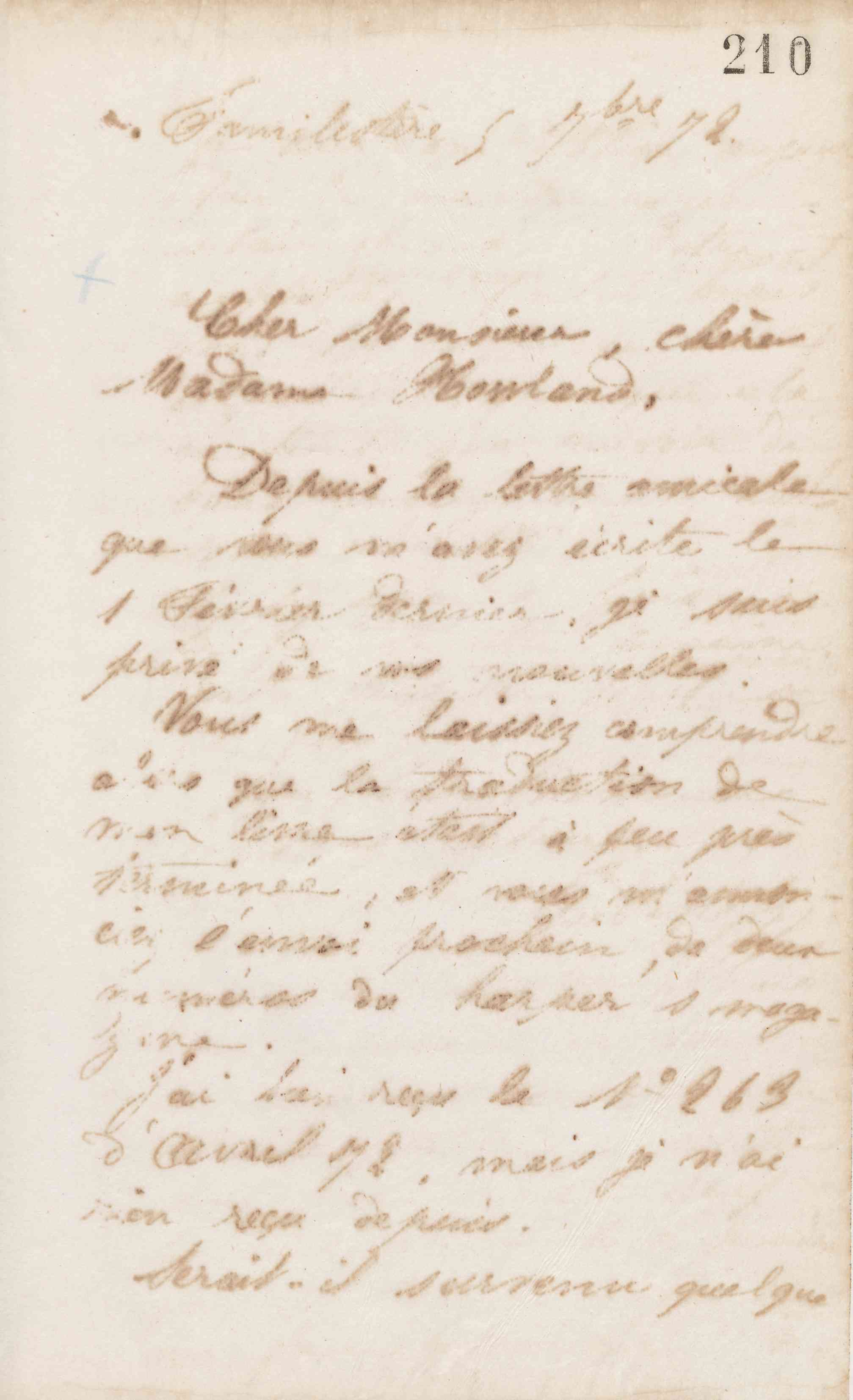 Jean-Baptiste André Godin à Marie et Edward Howland, 5 septembre 1872