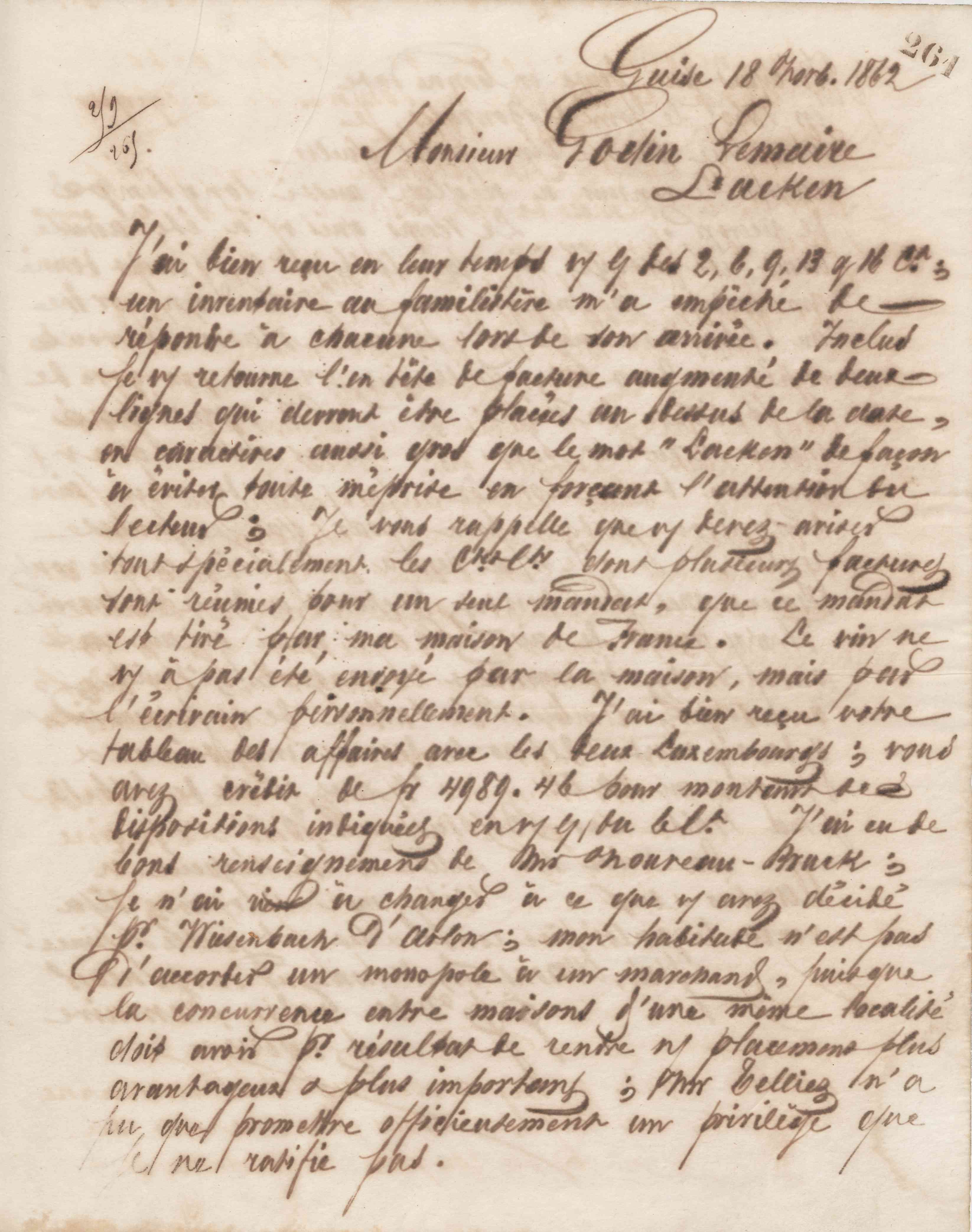 Jean-Baptiste André Godin aux Fonderies et manufactures Godin-Lemaire, 18 novembre 1862