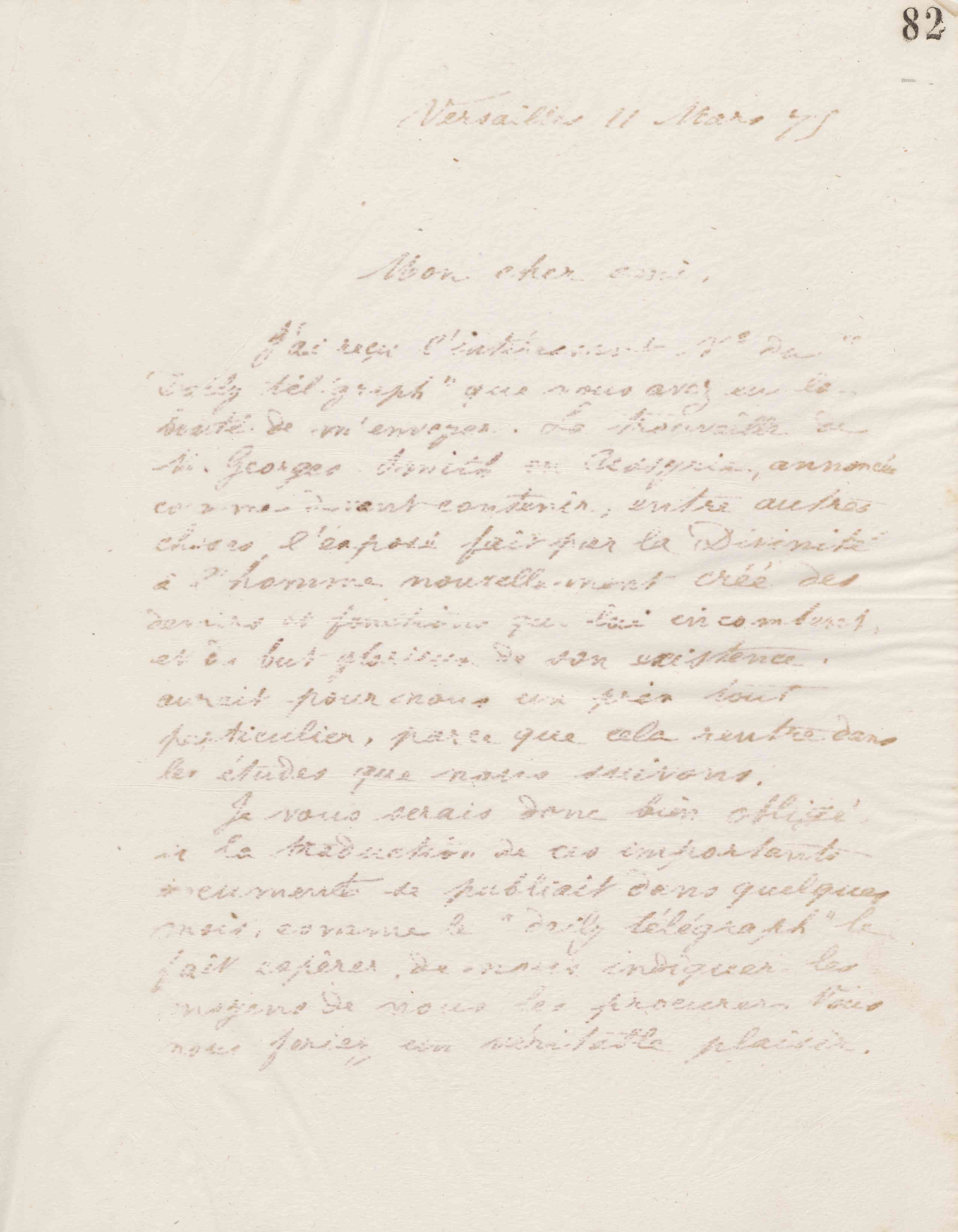 Jean-Baptiste André Godin à Tito Pagliardini, 11 mars 1875