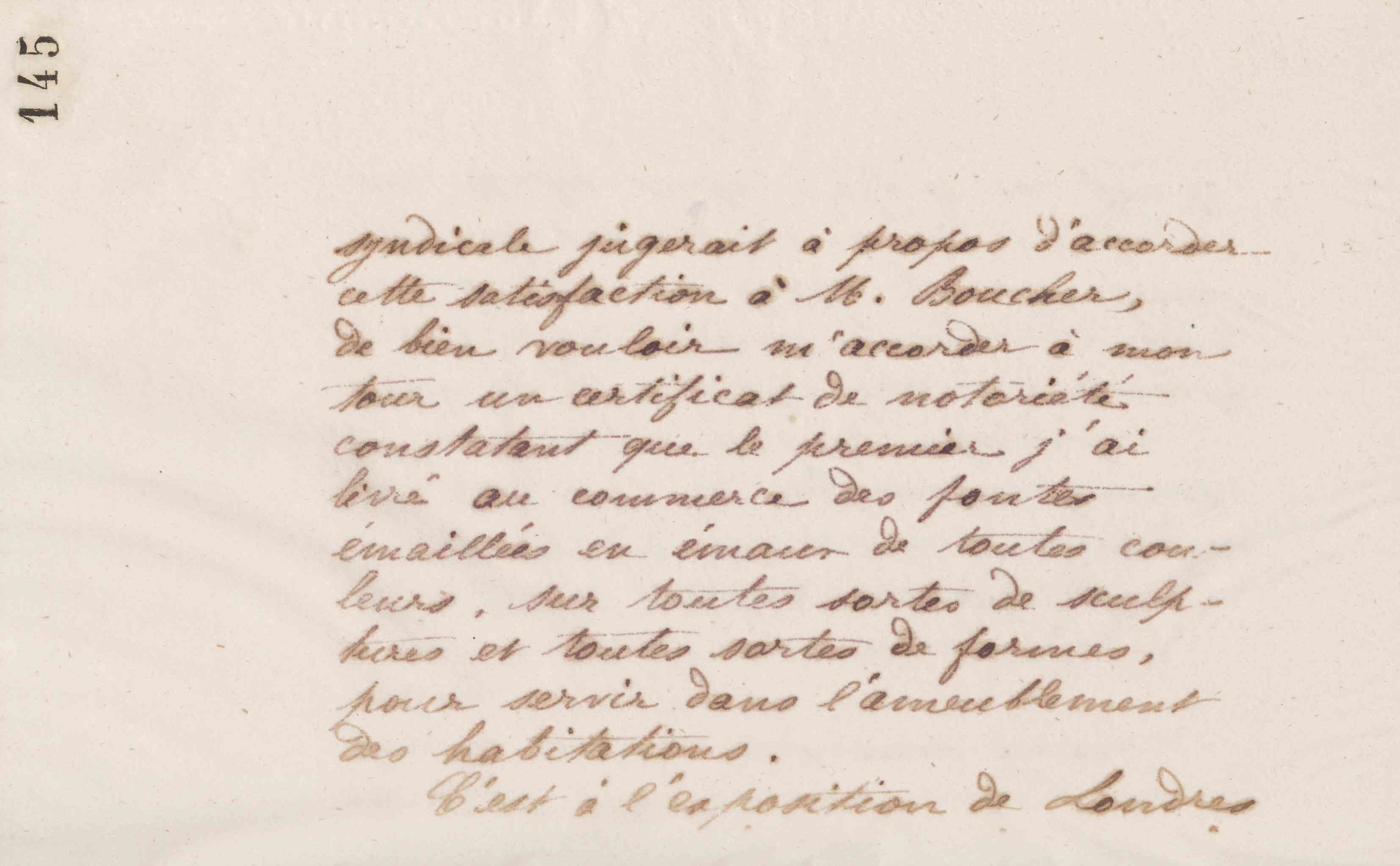 Jean-Baptiste André Godin au président de la Chambre syndicale de la quincaillerie, 12 mars 1873