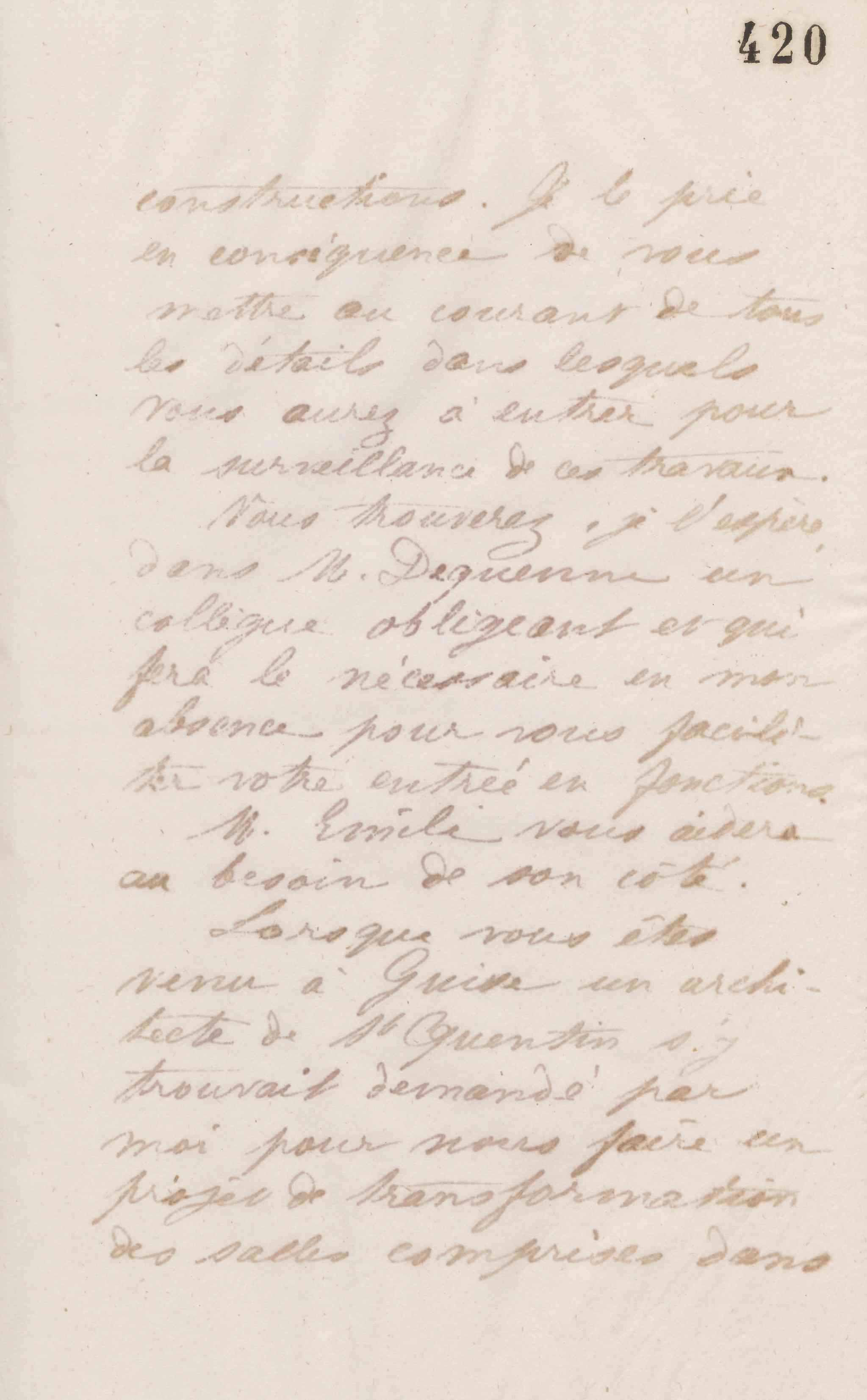 Jean-Baptiste André Godin à Étienne Louis Joseph Quaintenne, 8 juillet 1873